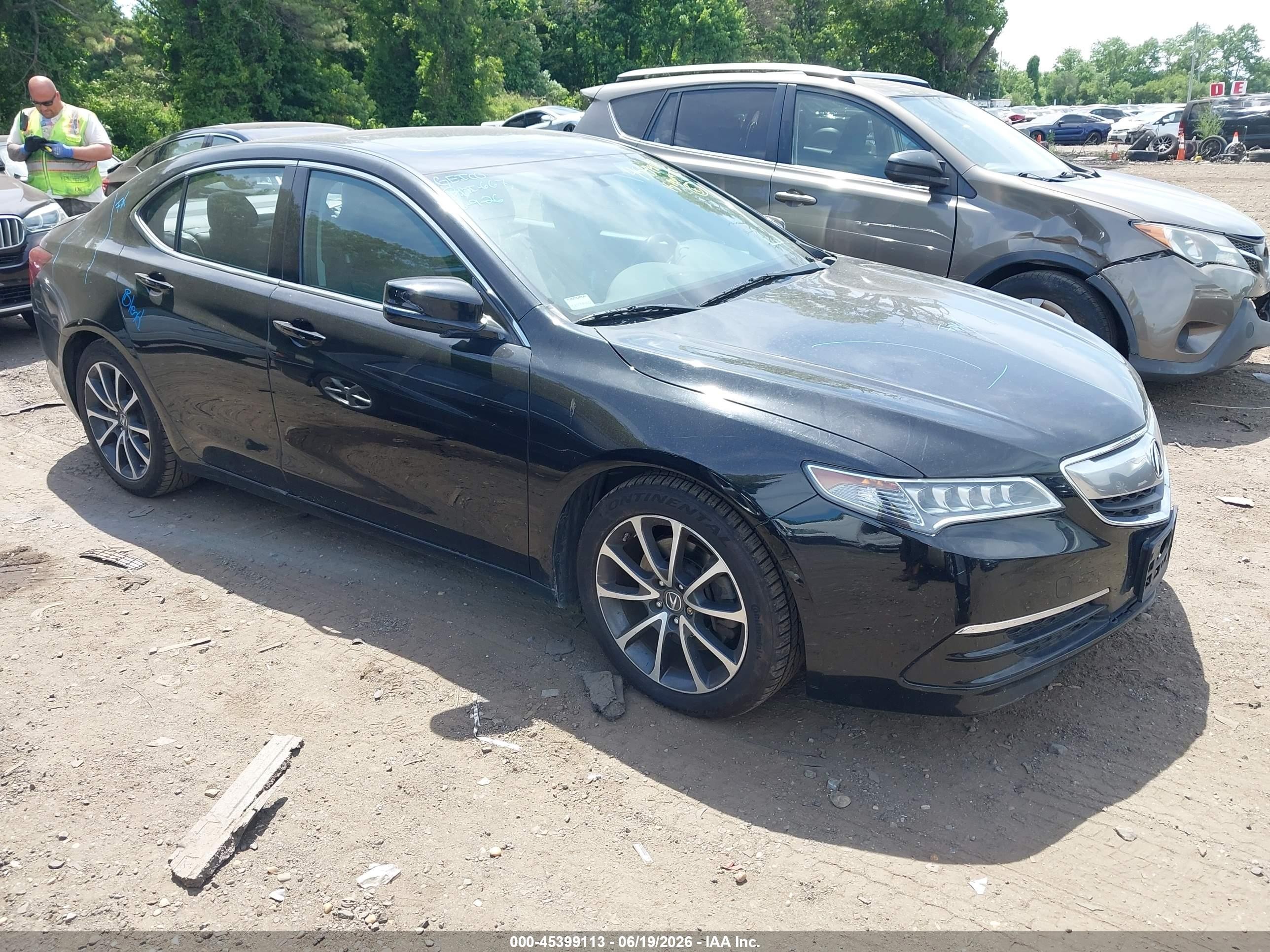 2015 Acura Tlx V6 Black vin: 19UUB2F36FA016538