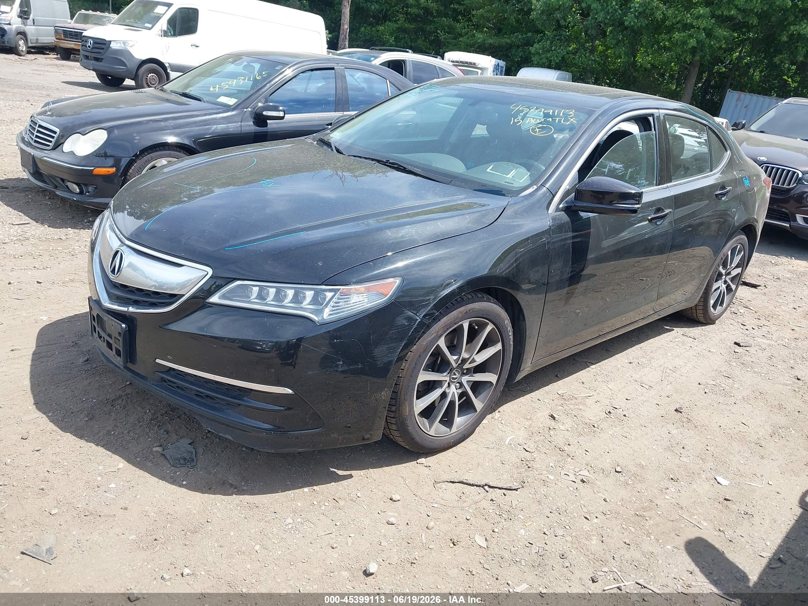 2015 Acura Tlx V6 Black vin: 19UUB2F36FA016538