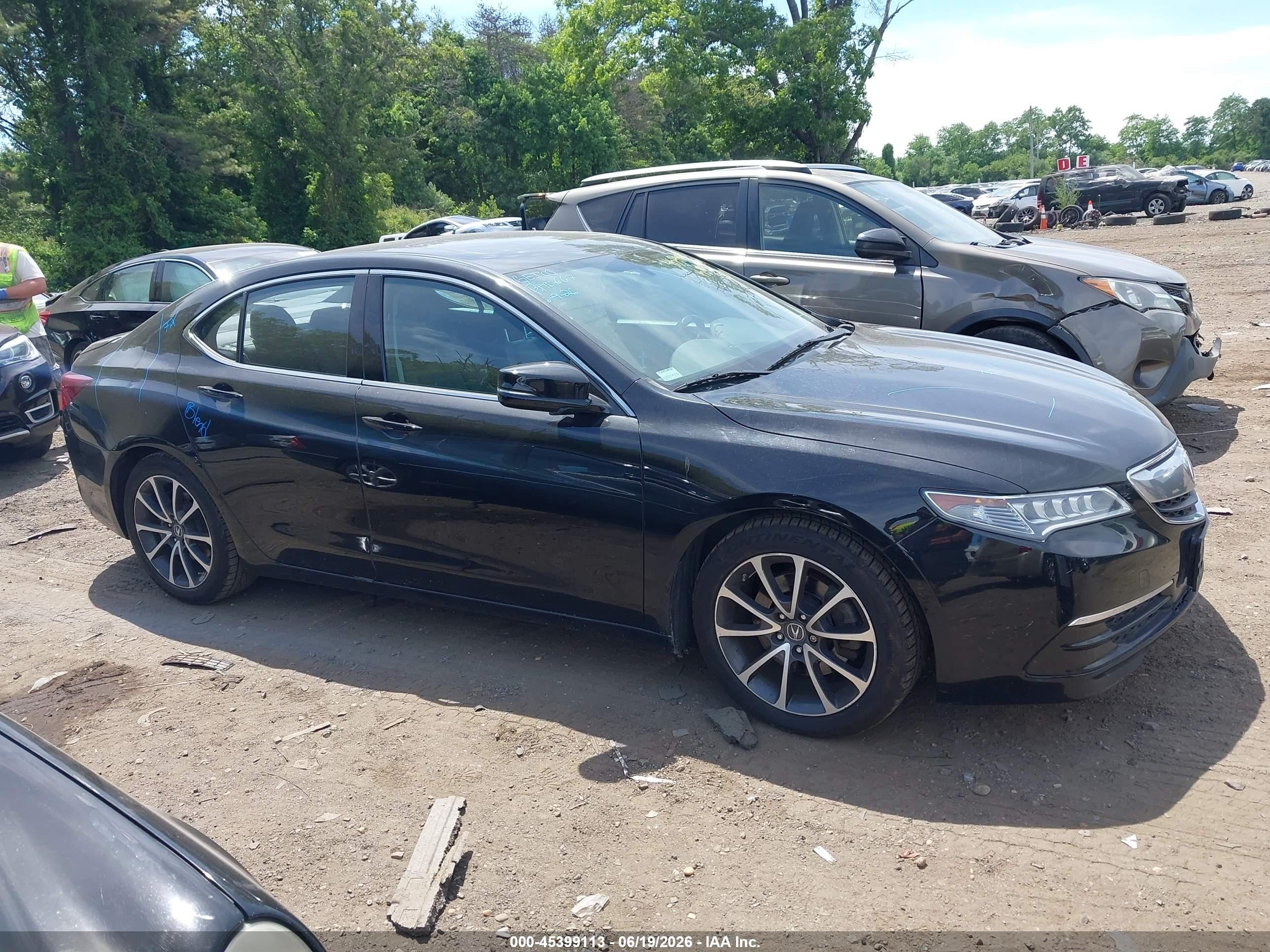 2015 Acura Tlx V6 Black vin: 19UUB2F36FA016538