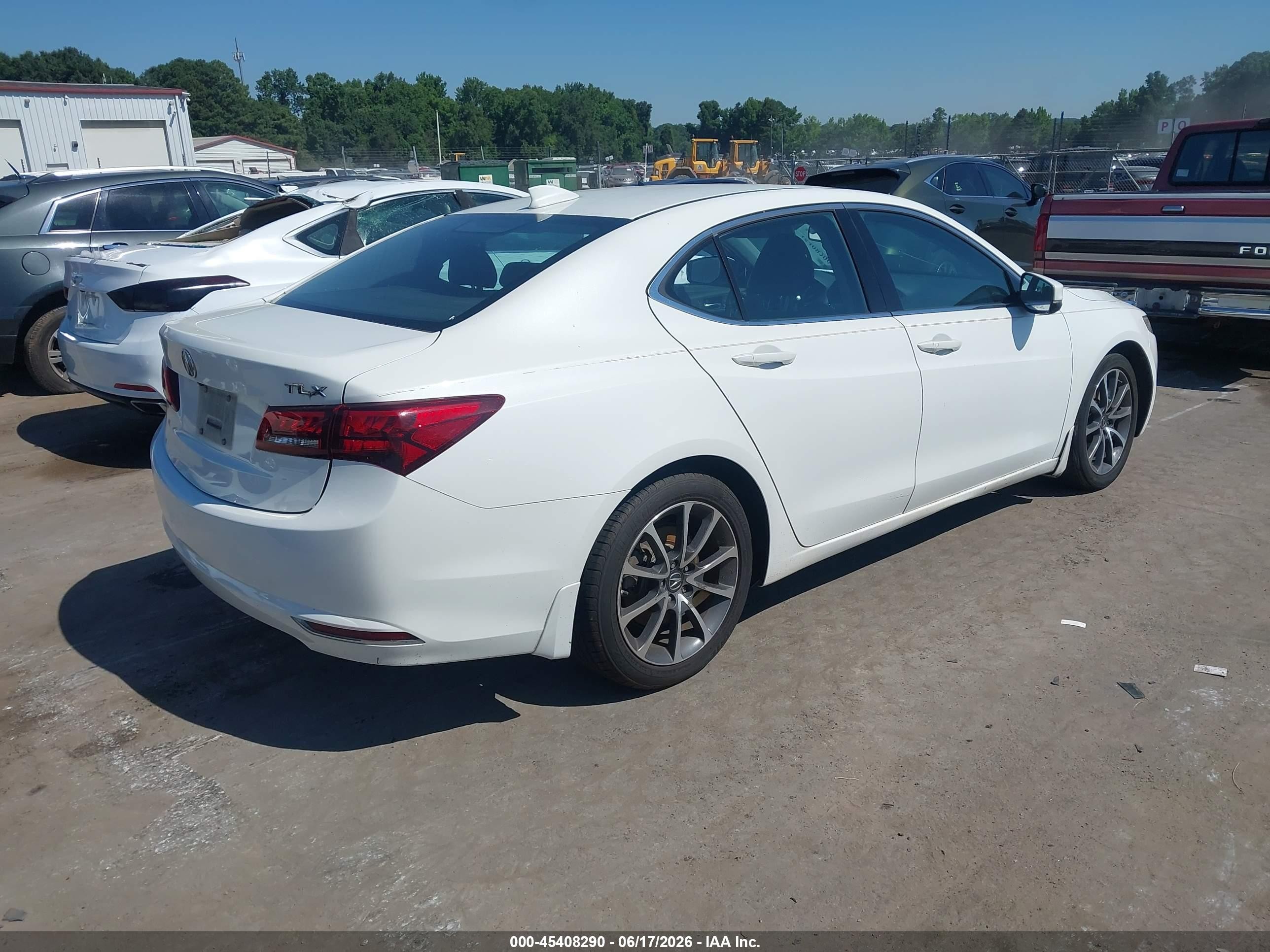 2015 Acura Tlx V6 White vin: 19UUB2F37FA004284