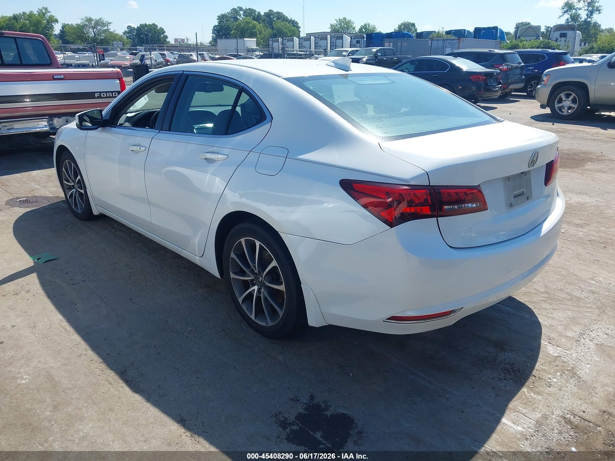 2015 Acura Tlx V6 White vin: 19UUB2F37FA004284