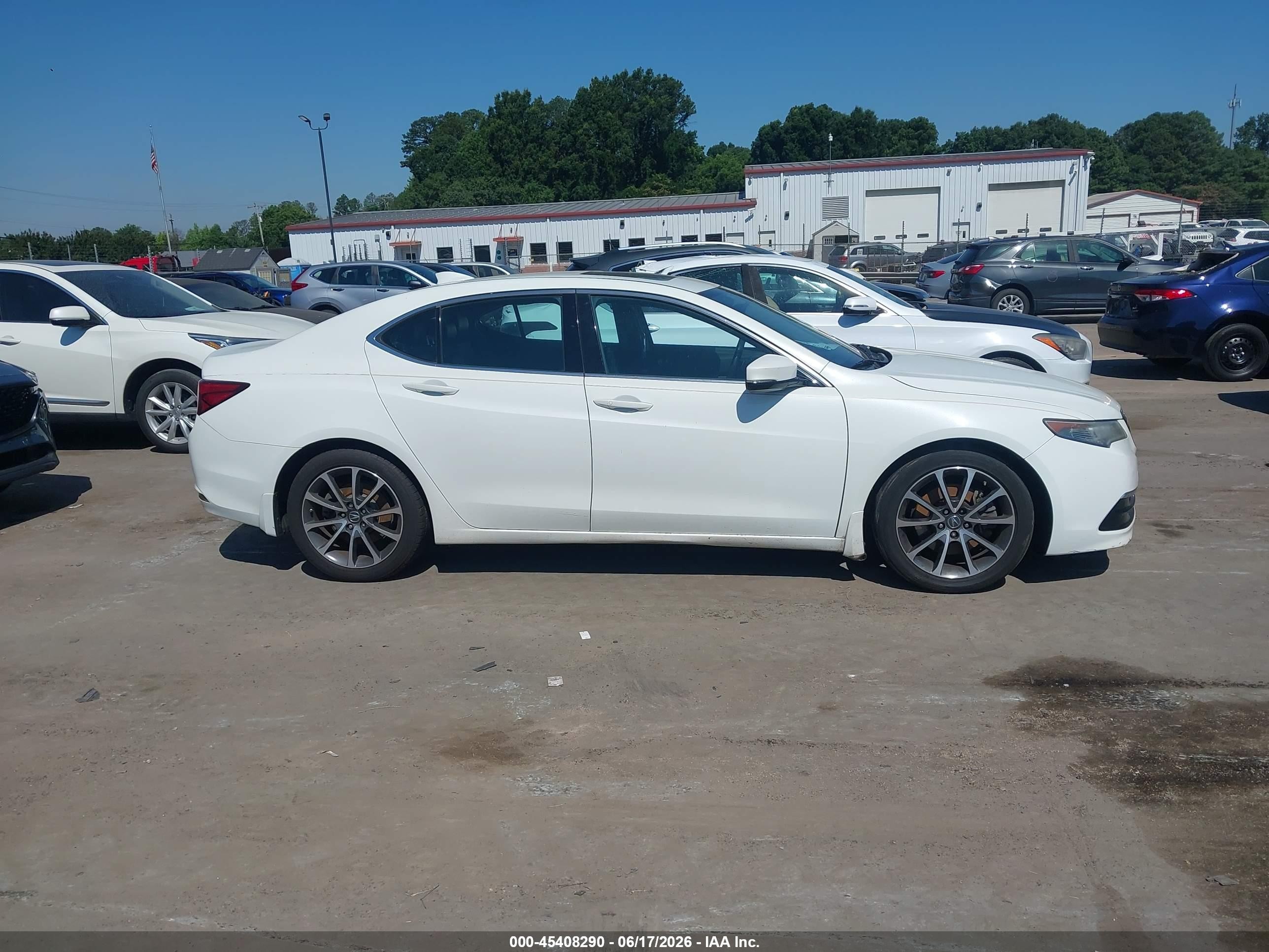 2015 Acura Tlx V6 White vin: 19UUB2F37FA004284