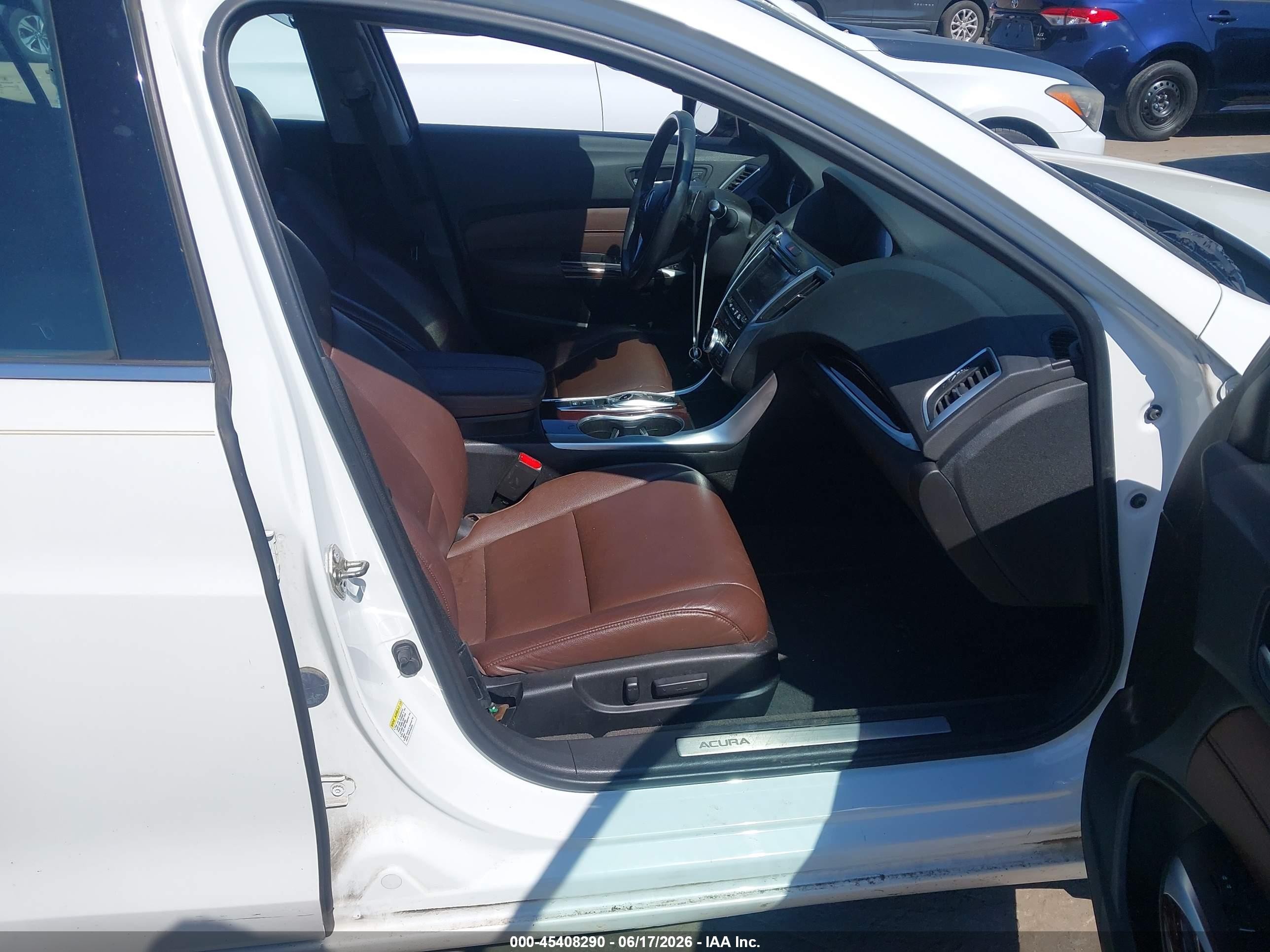 2015 Acura Tlx V6 White vin: 19UUB2F37FA004284