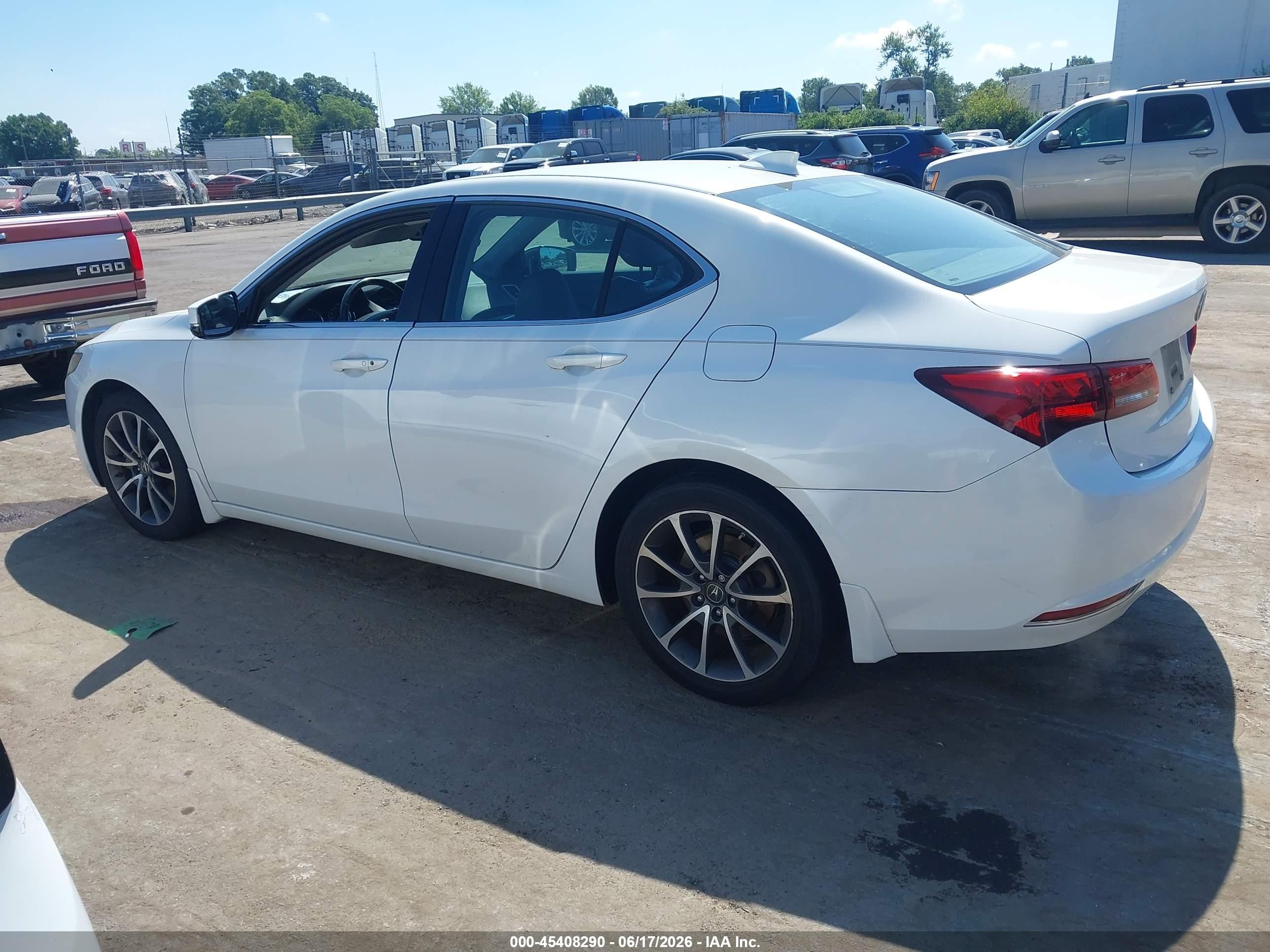 2015 Acura Tlx V6 White vin: 19UUB2F37FA004284