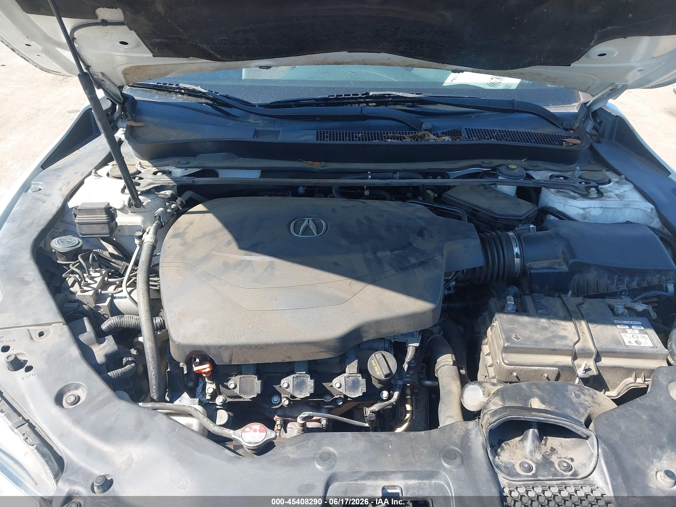 2015 Acura Tlx V6 White vin: 19UUB2F37FA004284