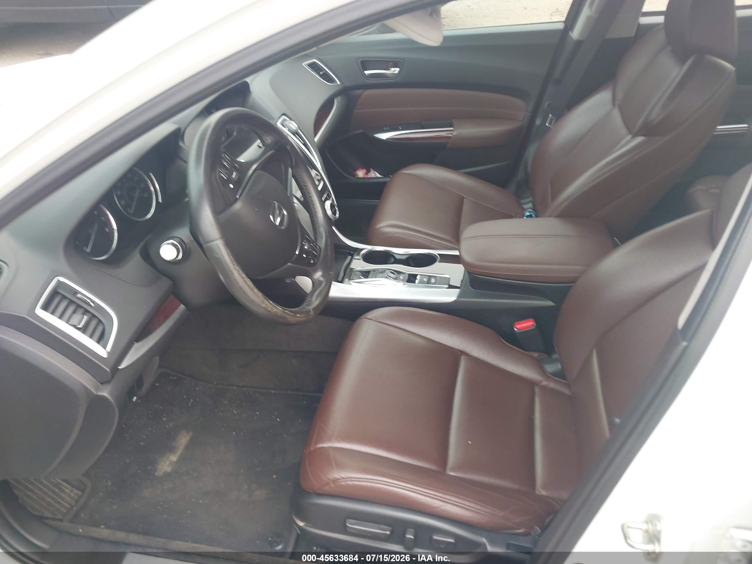 2015 Acura Tlx V6 White vin: 19UUB2F37FA015222