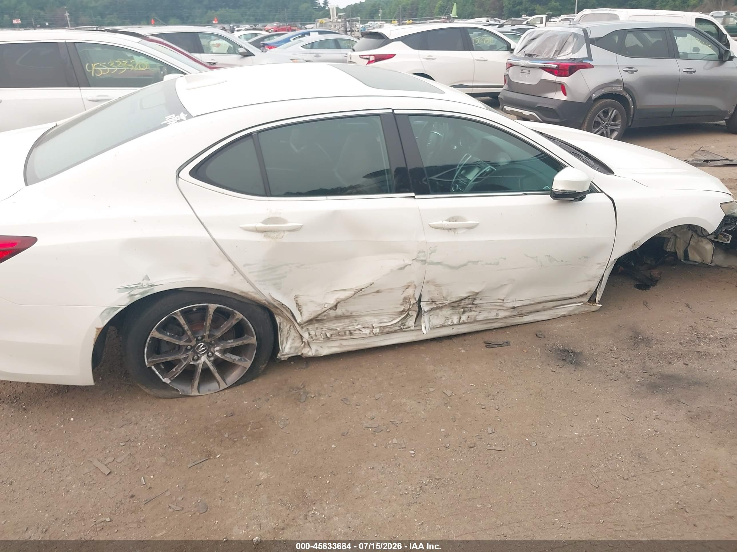 2015 Acura Tlx V6 White vin: 19UUB2F37FA015222