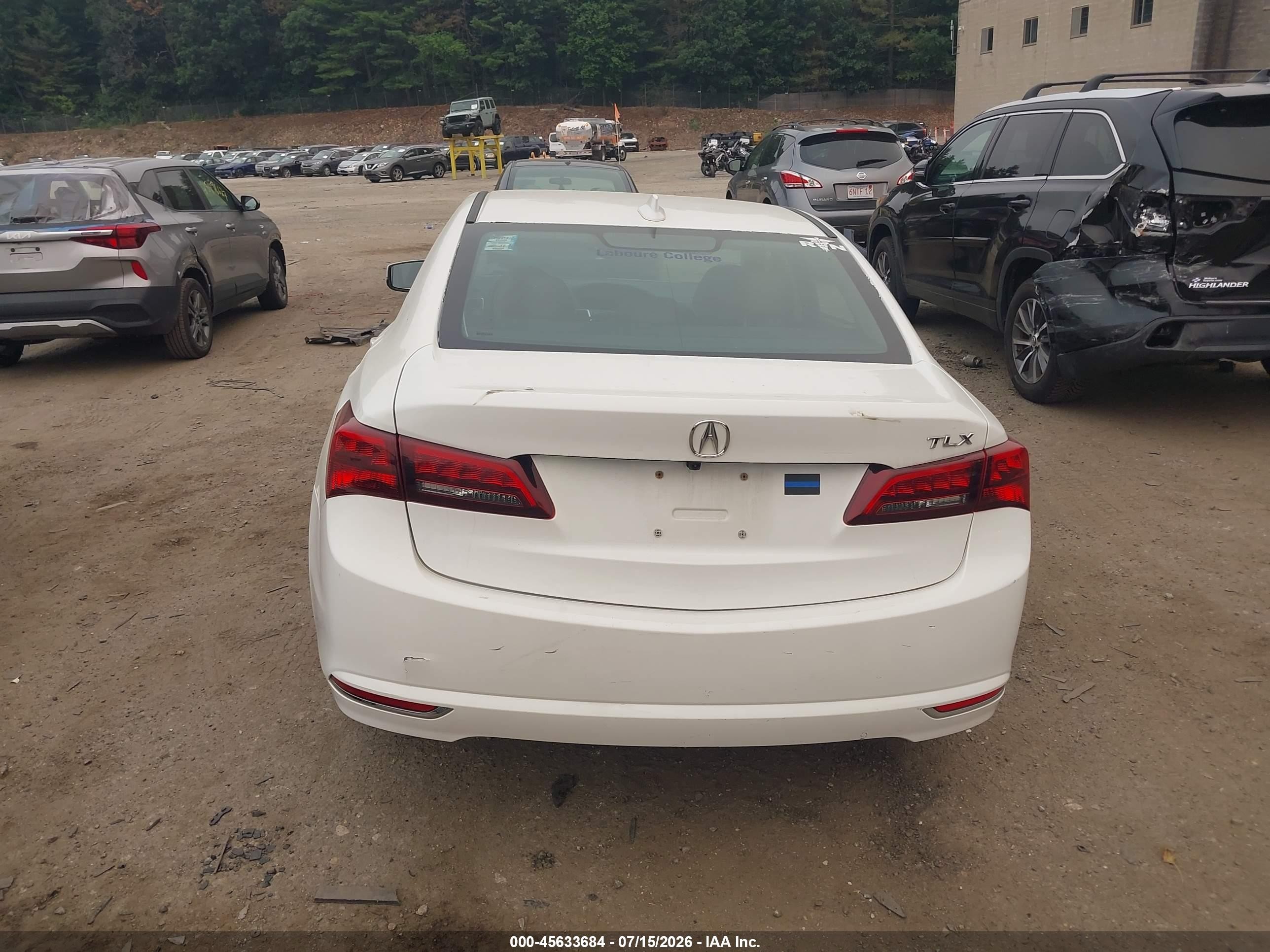 2015 Acura Tlx V6 White vin: 19UUB2F37FA015222