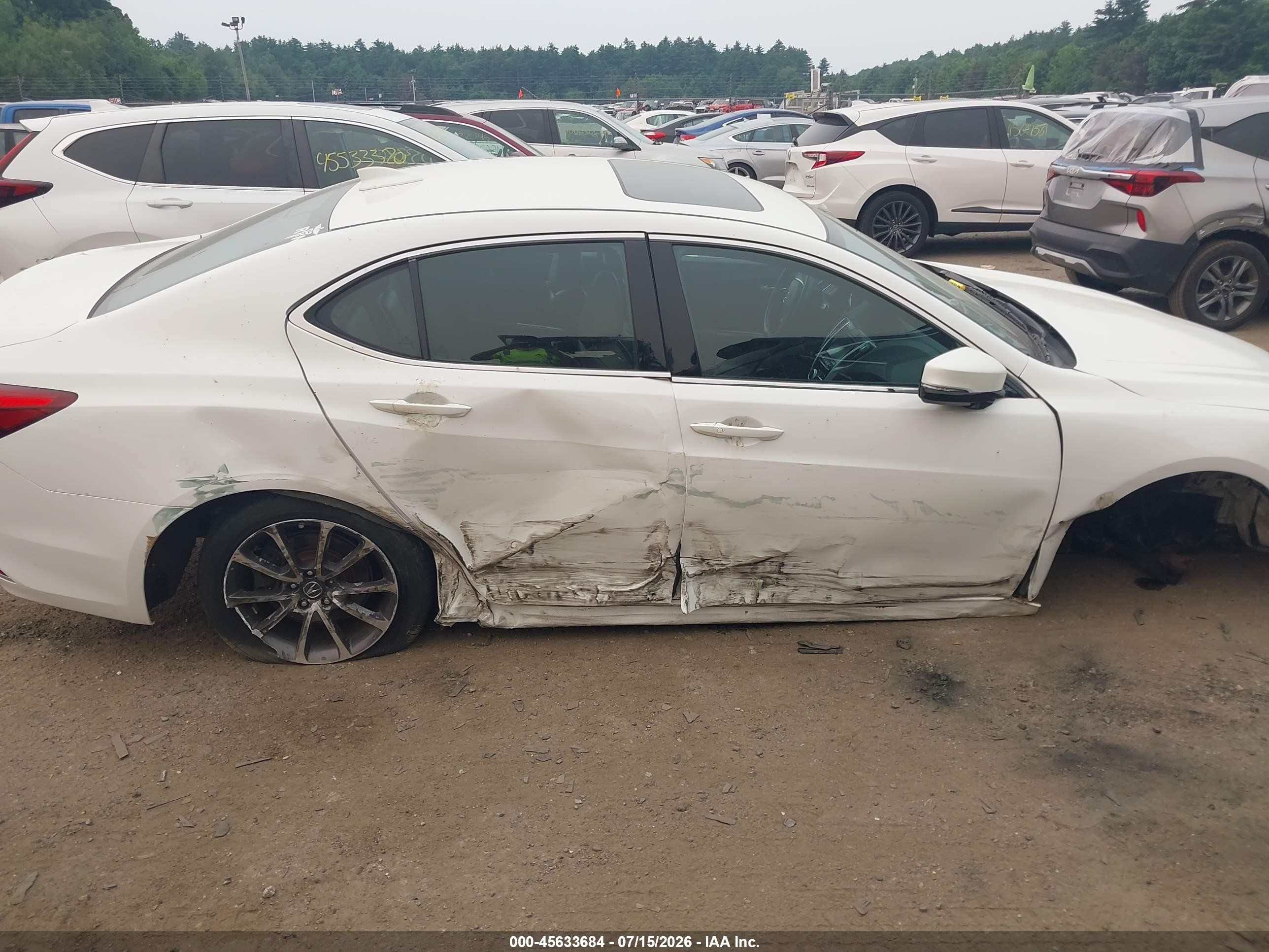 2015 Acura Tlx V6 White vin: 19UUB2F37FA015222