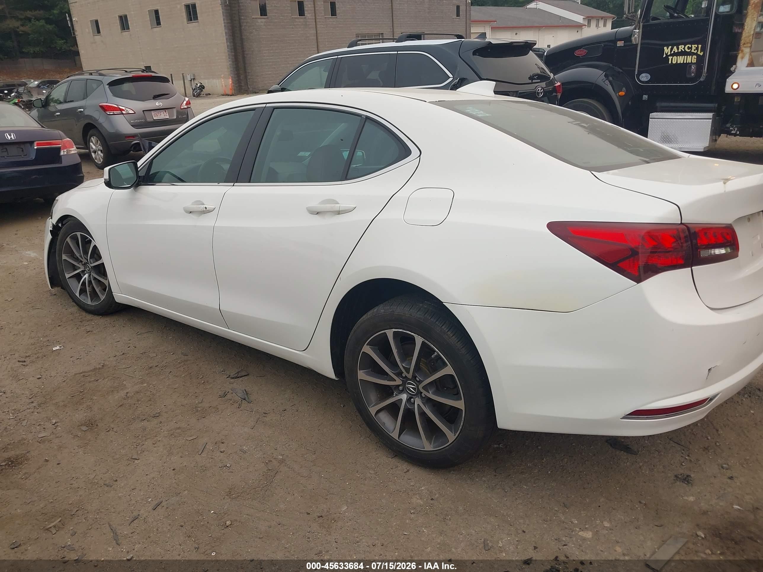 2015 Acura Tlx V6 White vin: 19UUB2F37FA015222