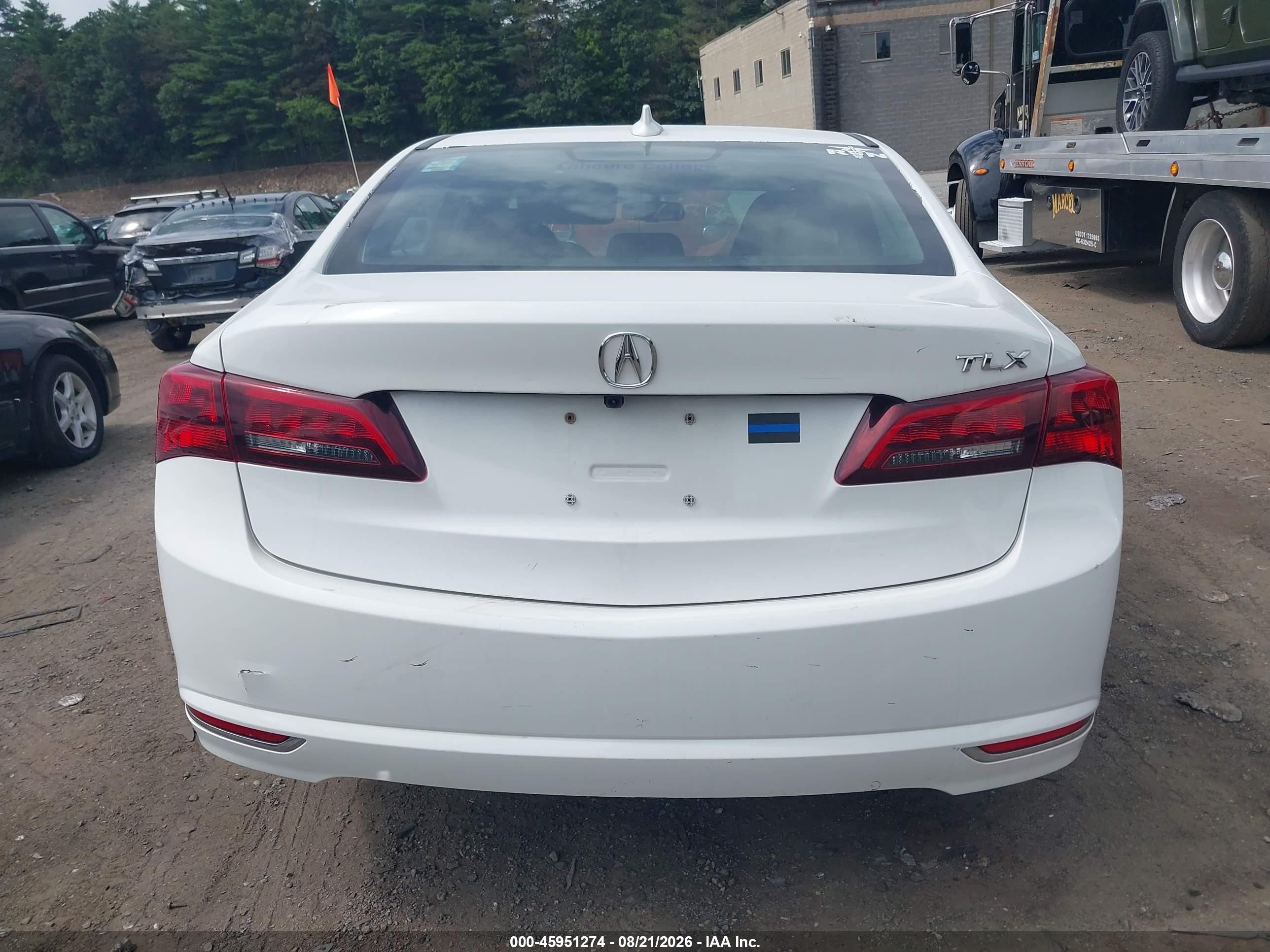 2015 Acura Tlx V6 White vin: 19UUB2F37FA015222