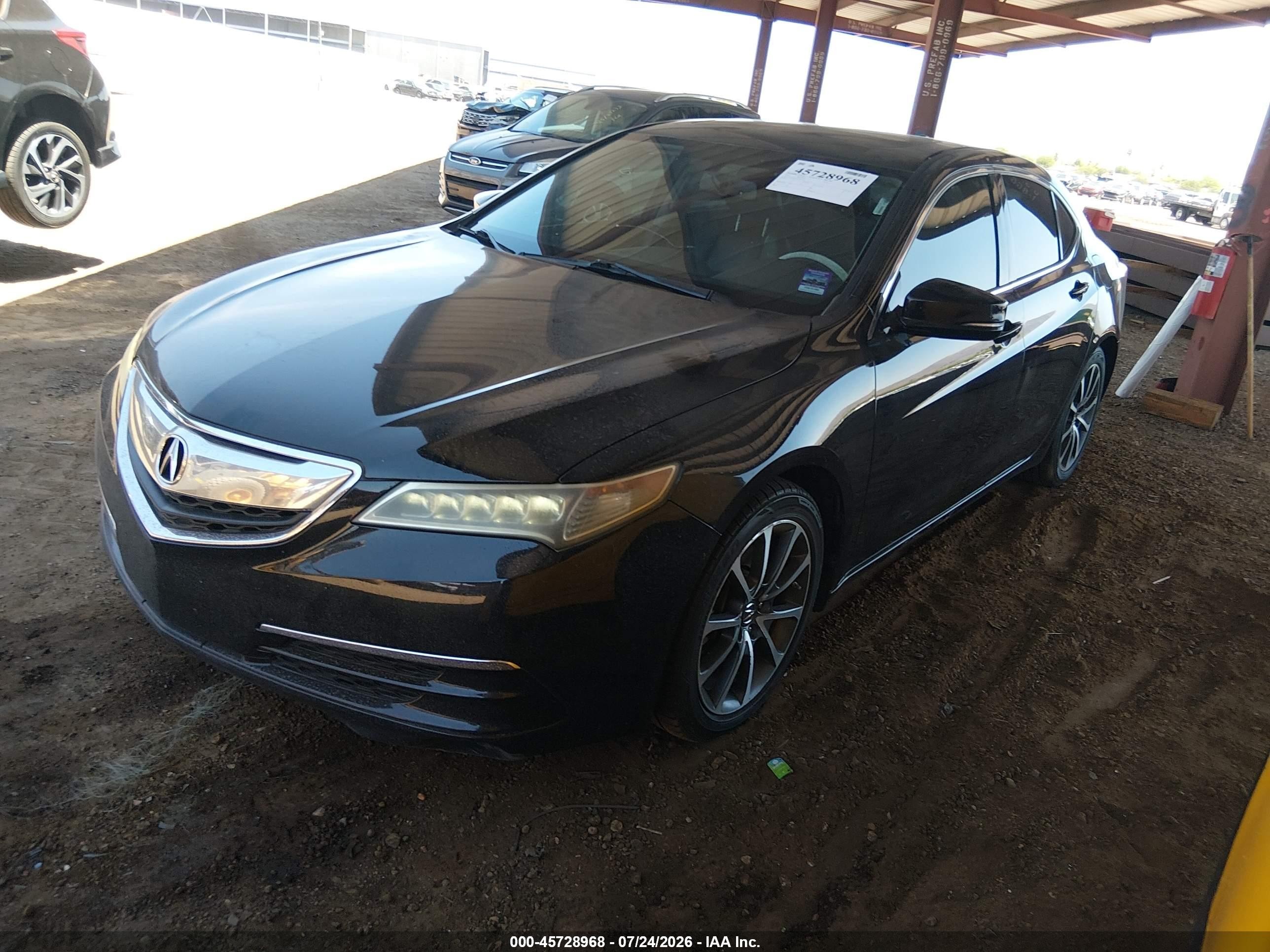 2015 Acura Tlx V6 Black vin: 19UUB2F37FA022638