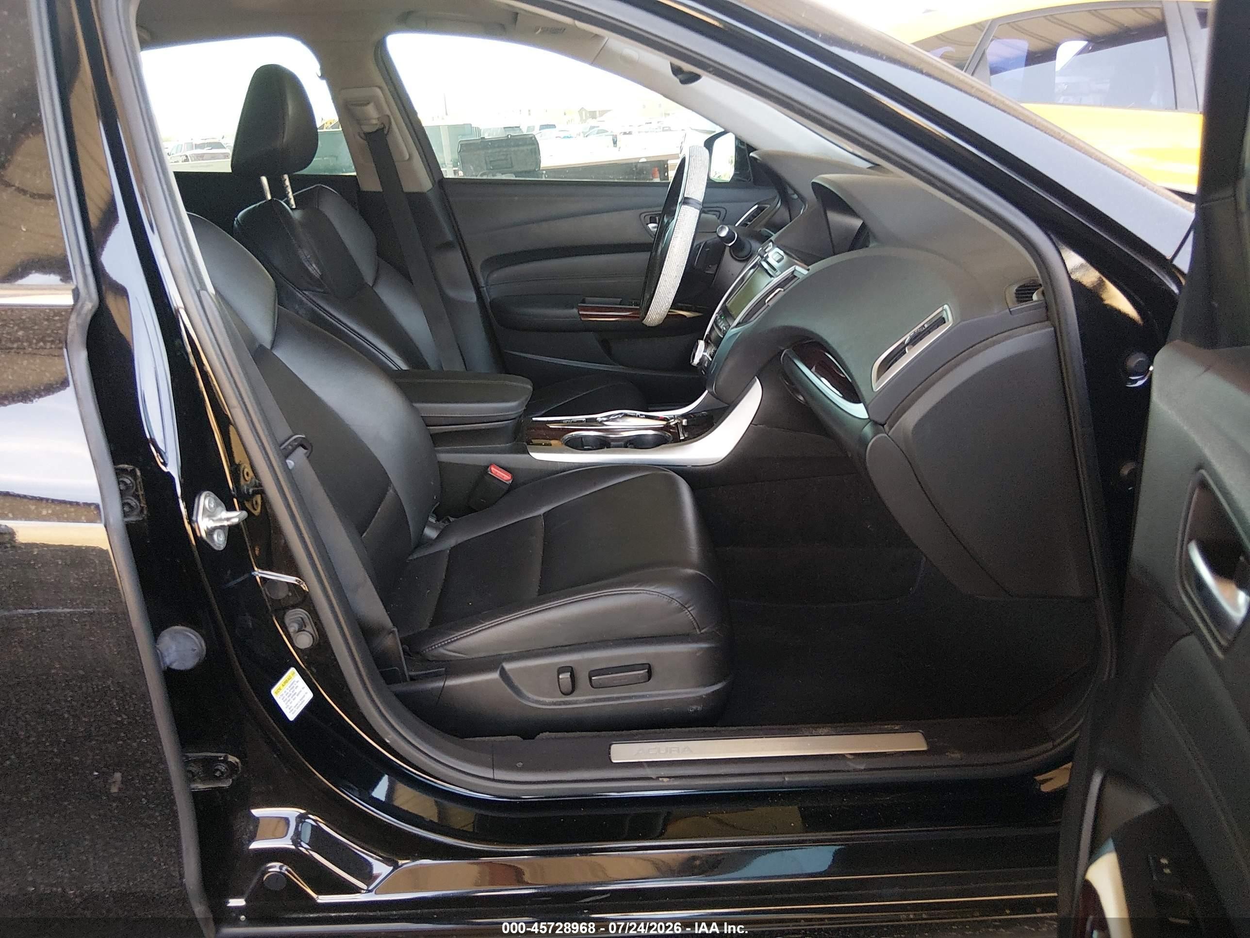 2015 Acura Tlx V6 Black vin: 19UUB2F37FA022638
