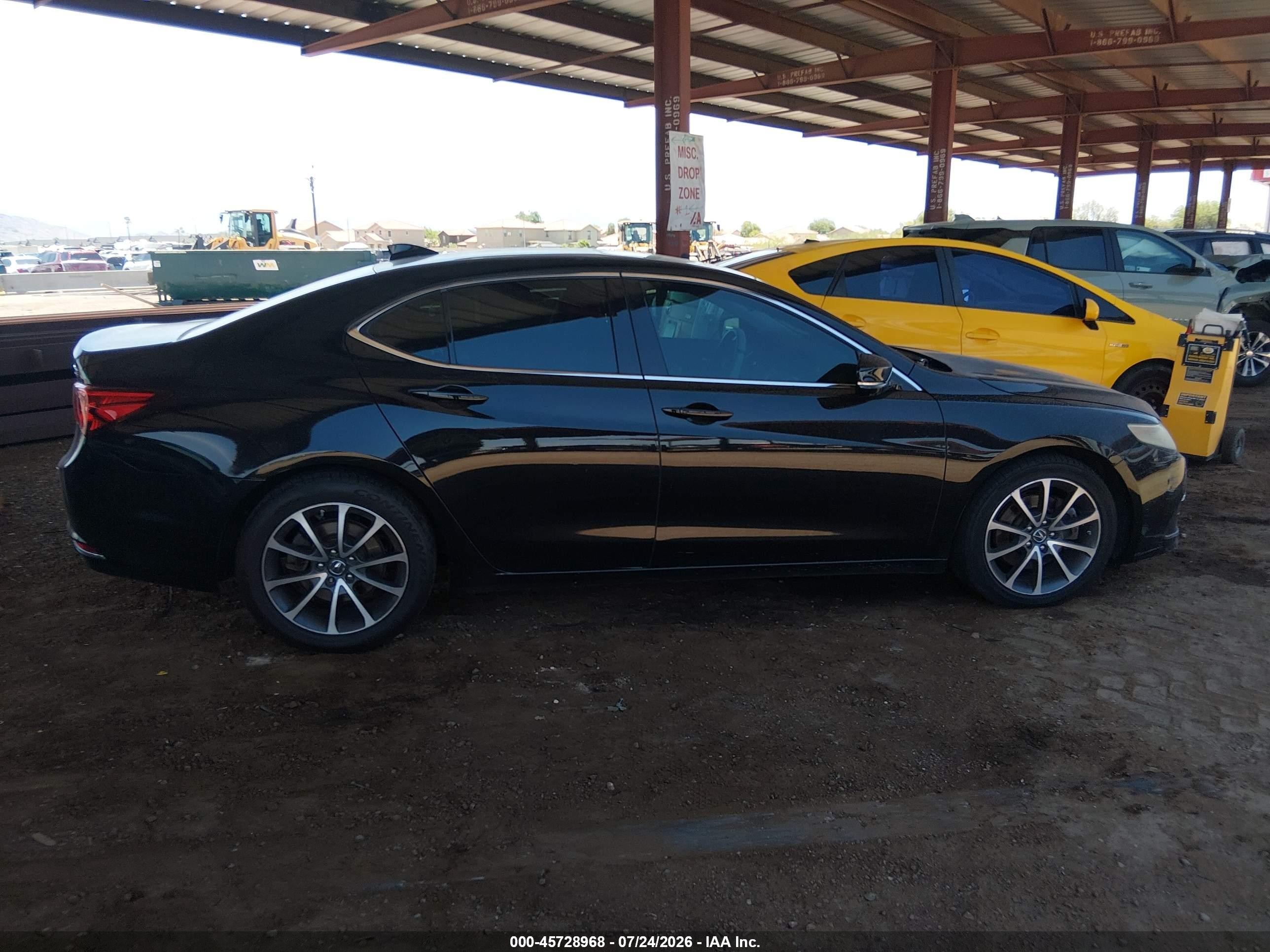 2015 Acura Tlx V6 Black vin: 19UUB2F37FA022638
