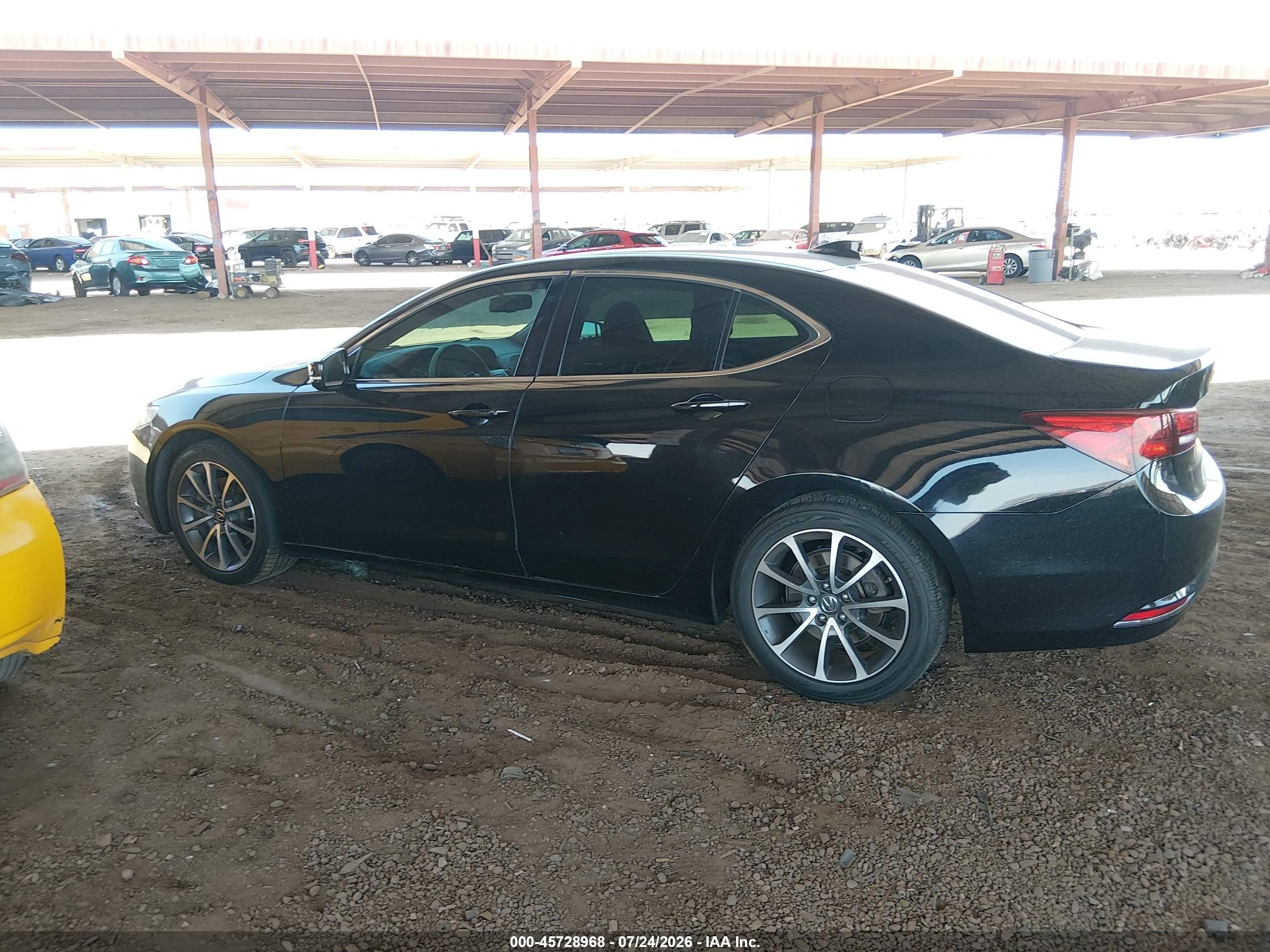 2015 Acura Tlx V6 Black vin: 19UUB2F37FA022638