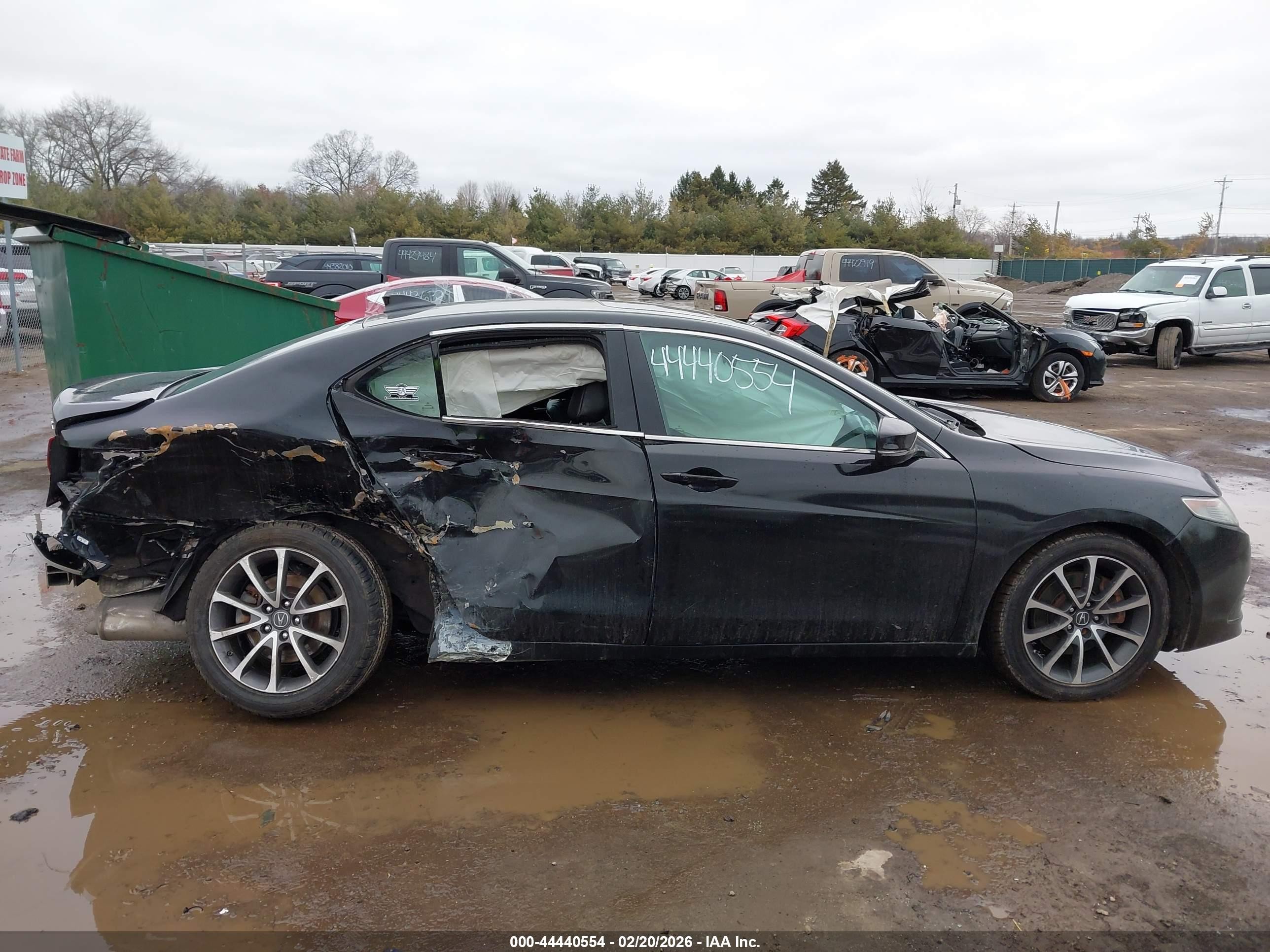 2015 Acura Tlx V6 Black vin: 19UUB2F37FA024552