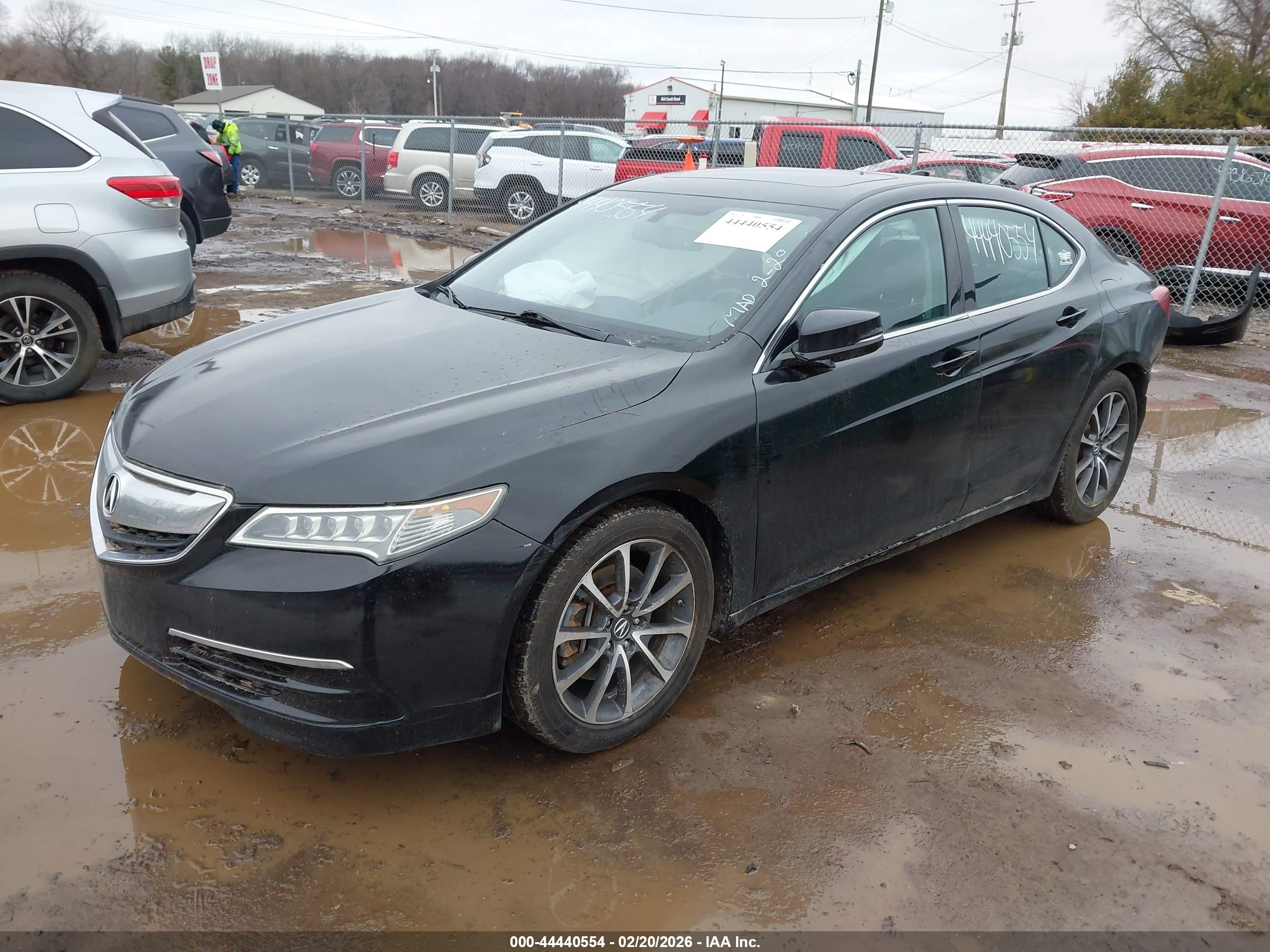 2015 Acura Tlx V6 Black vin: 19UUB2F37FA024552