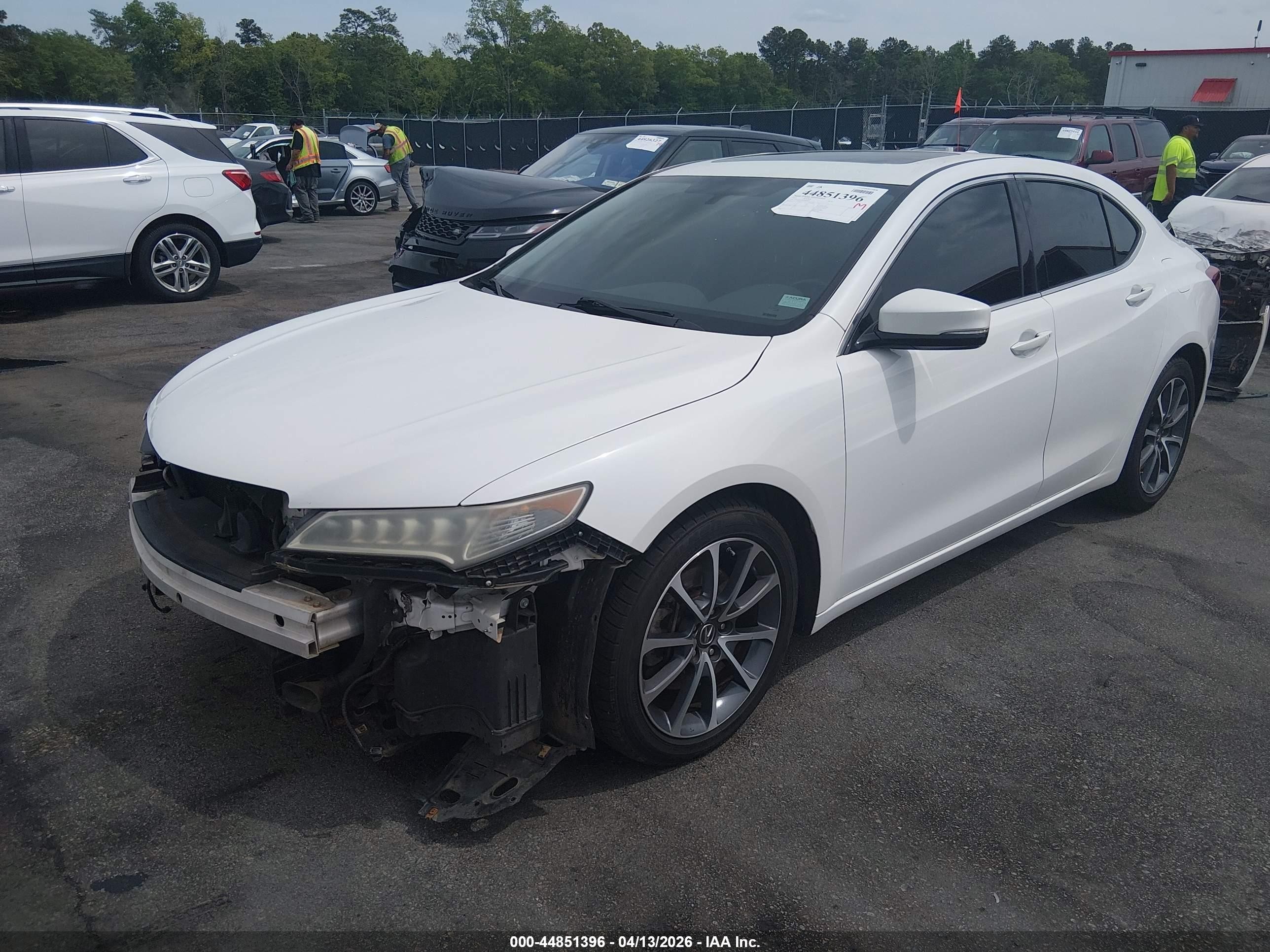 2015 Acura Tlx V6 White vin: 19UUB2F38FA002026