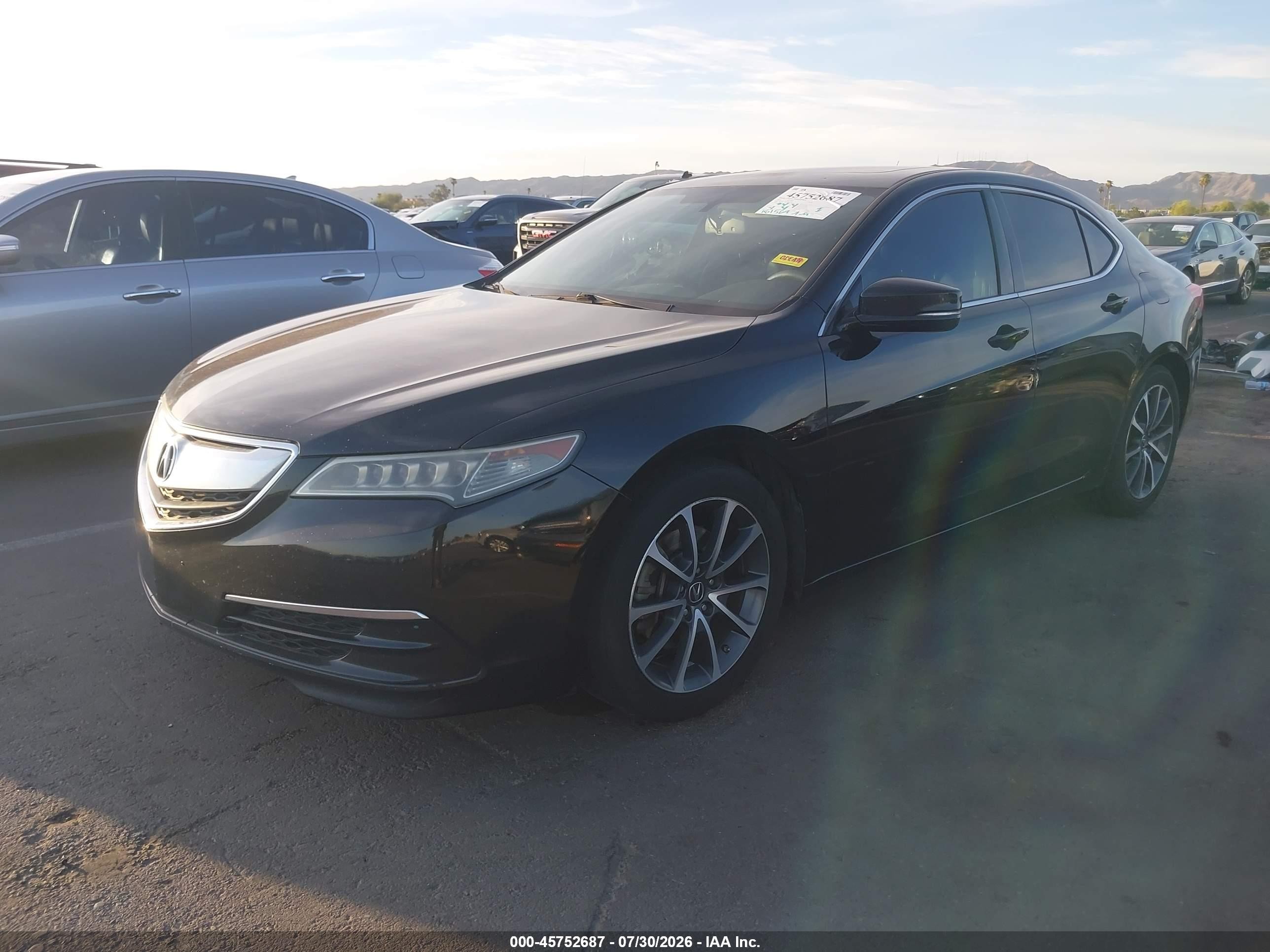 2015 Acura Tlx V6 Черный vin: 19UUB2F38FA005220