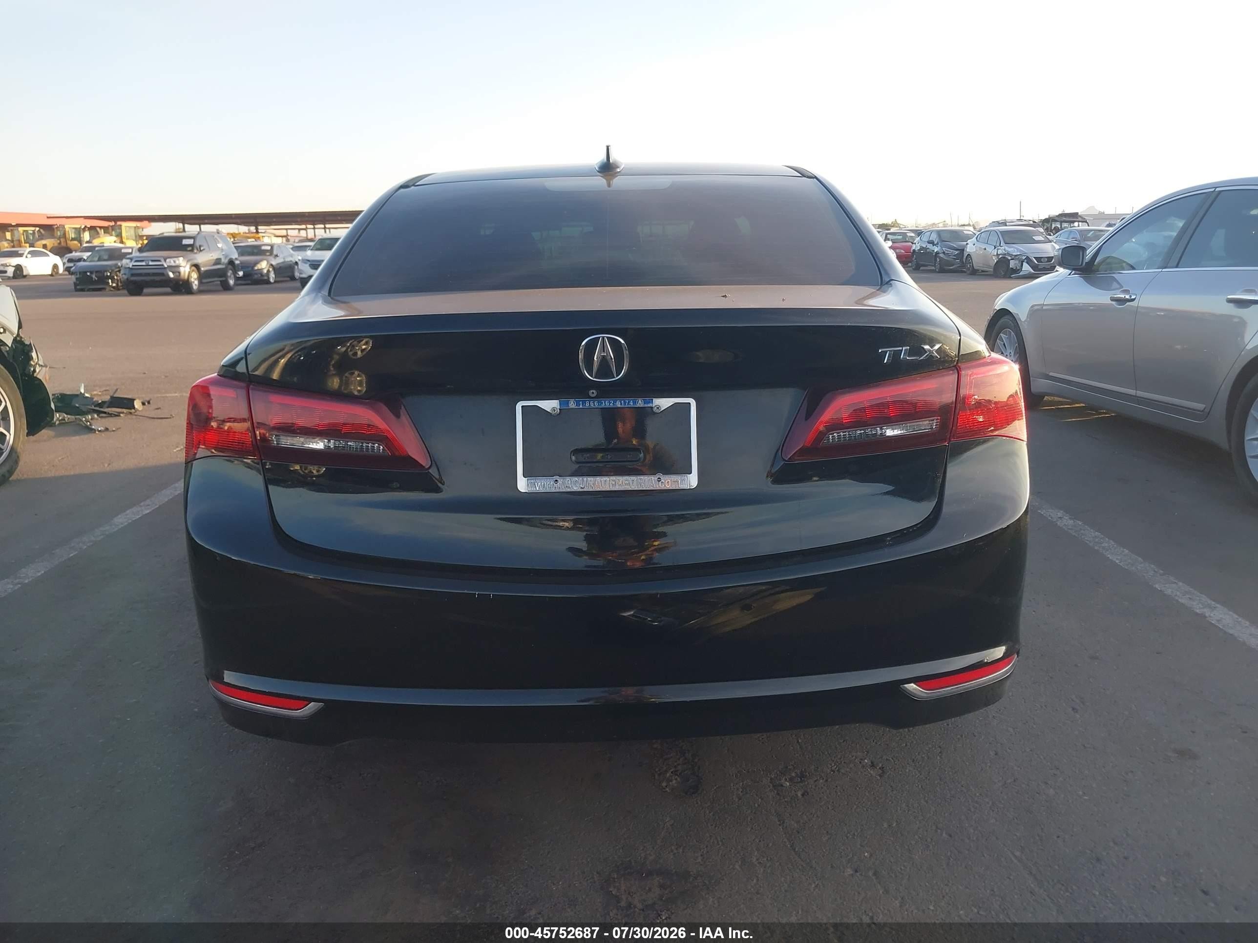2015 Acura Tlx V6 Черный vin: 19UUB2F38FA005220