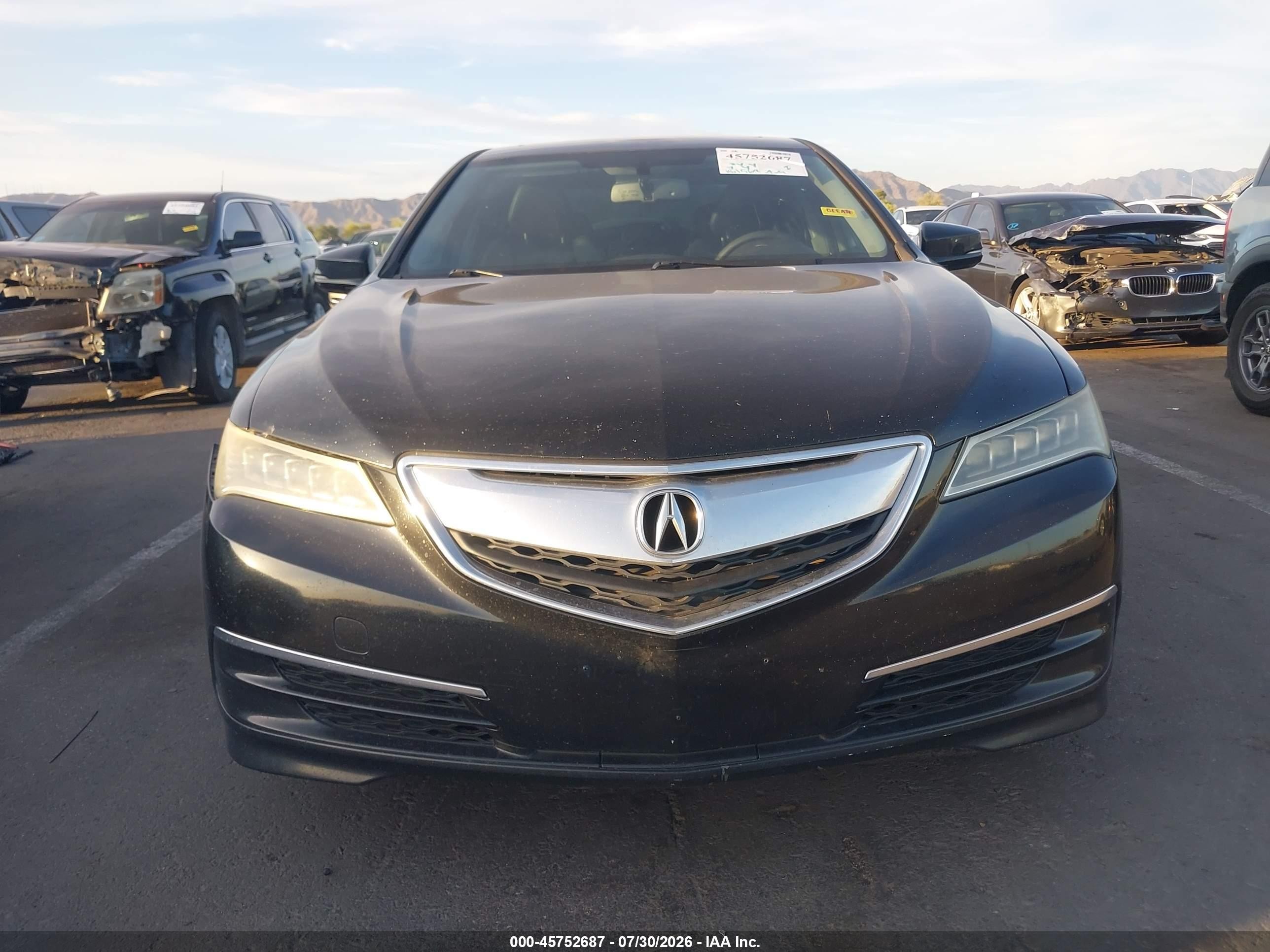 2015 Acura Tlx V6 Черный vin: 19UUB2F38FA005220