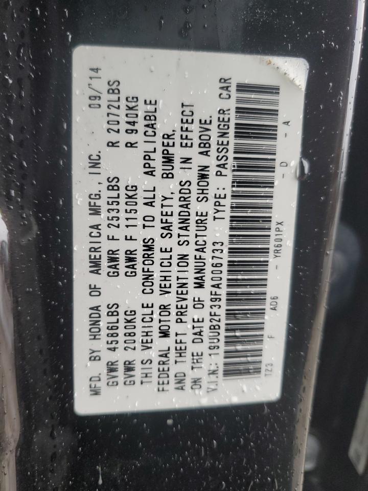 2015 Acura Tlx Black vin: 19UUB2F39FA006733