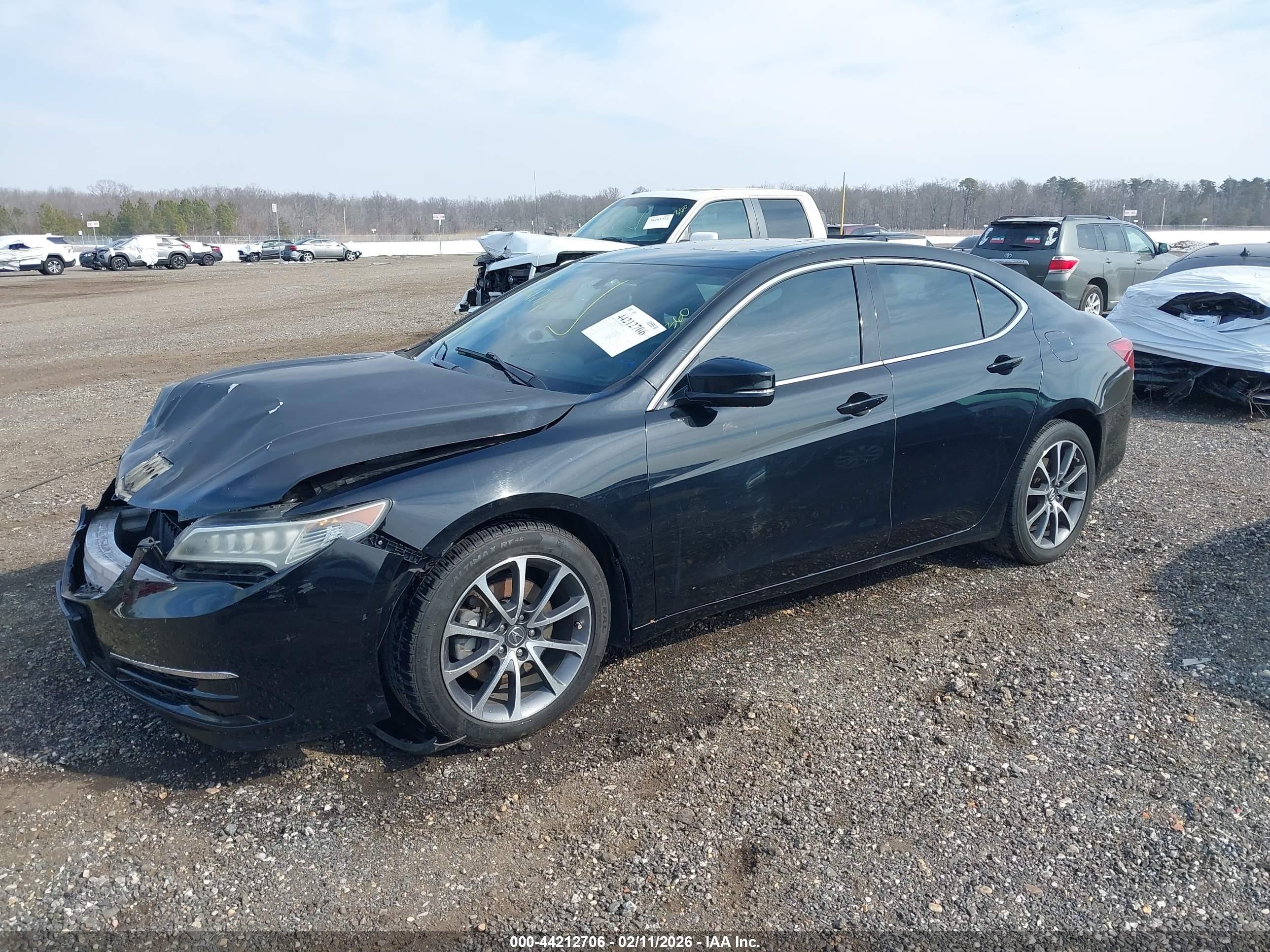 2015 Acura Tlx V6 Black vin: 19UUB2F39FA012354