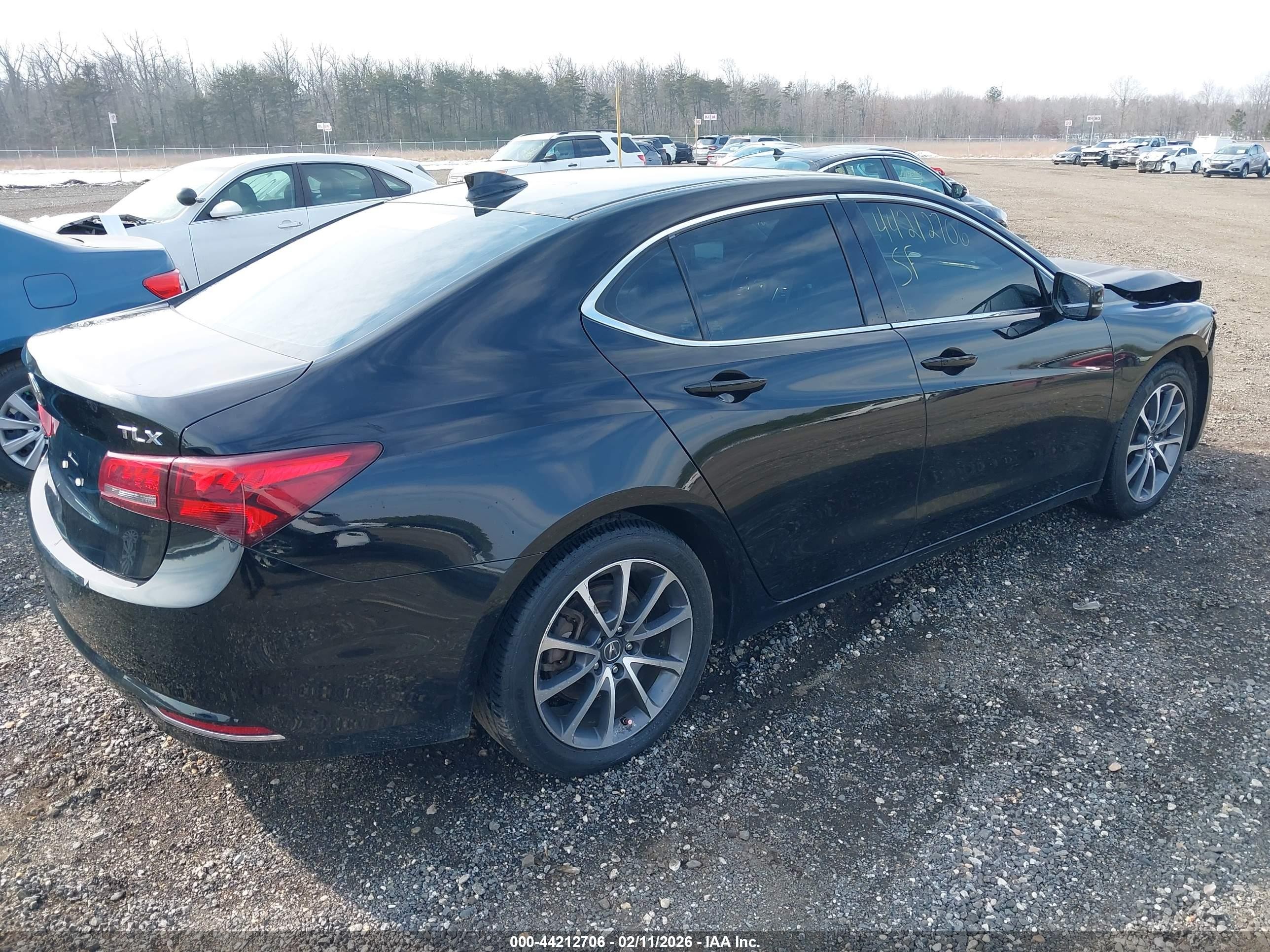2015 Acura Tlx V6 Black vin: 19UUB2F39FA012354