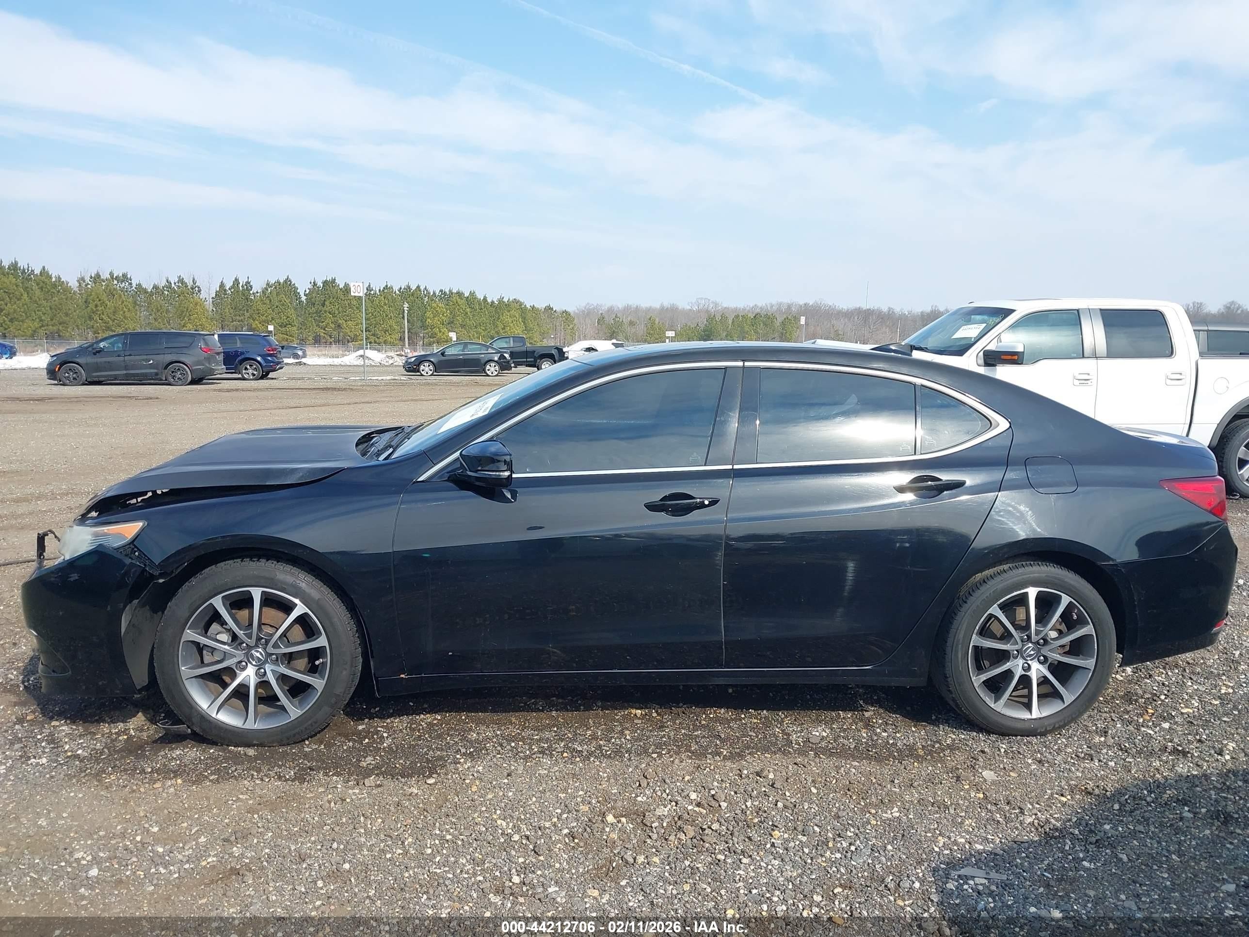 2015 Acura Tlx V6 Black vin: 19UUB2F39FA012354