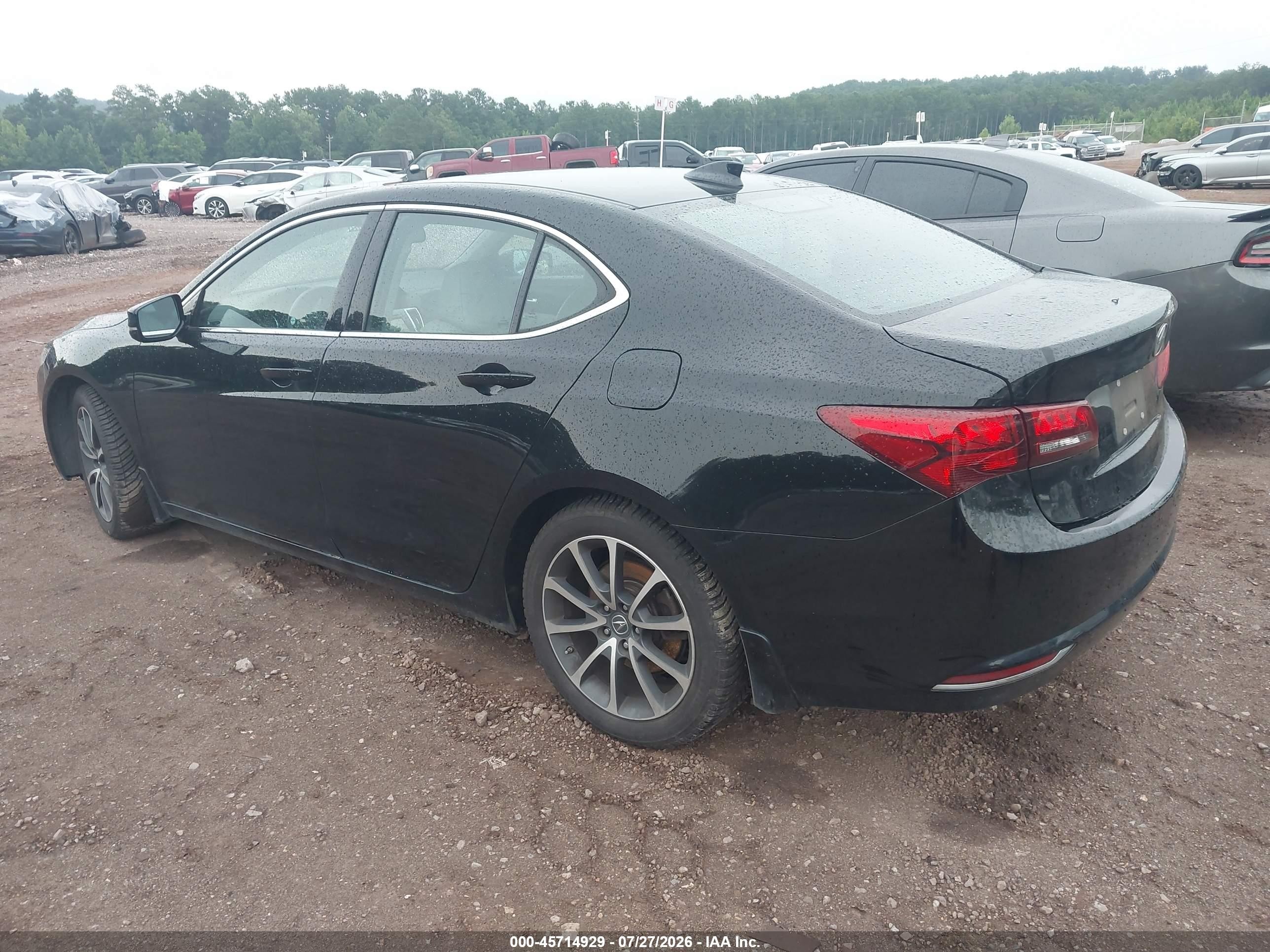 2015 Acura Tlx V6 Black vin: 19UUB2F3XFA023847