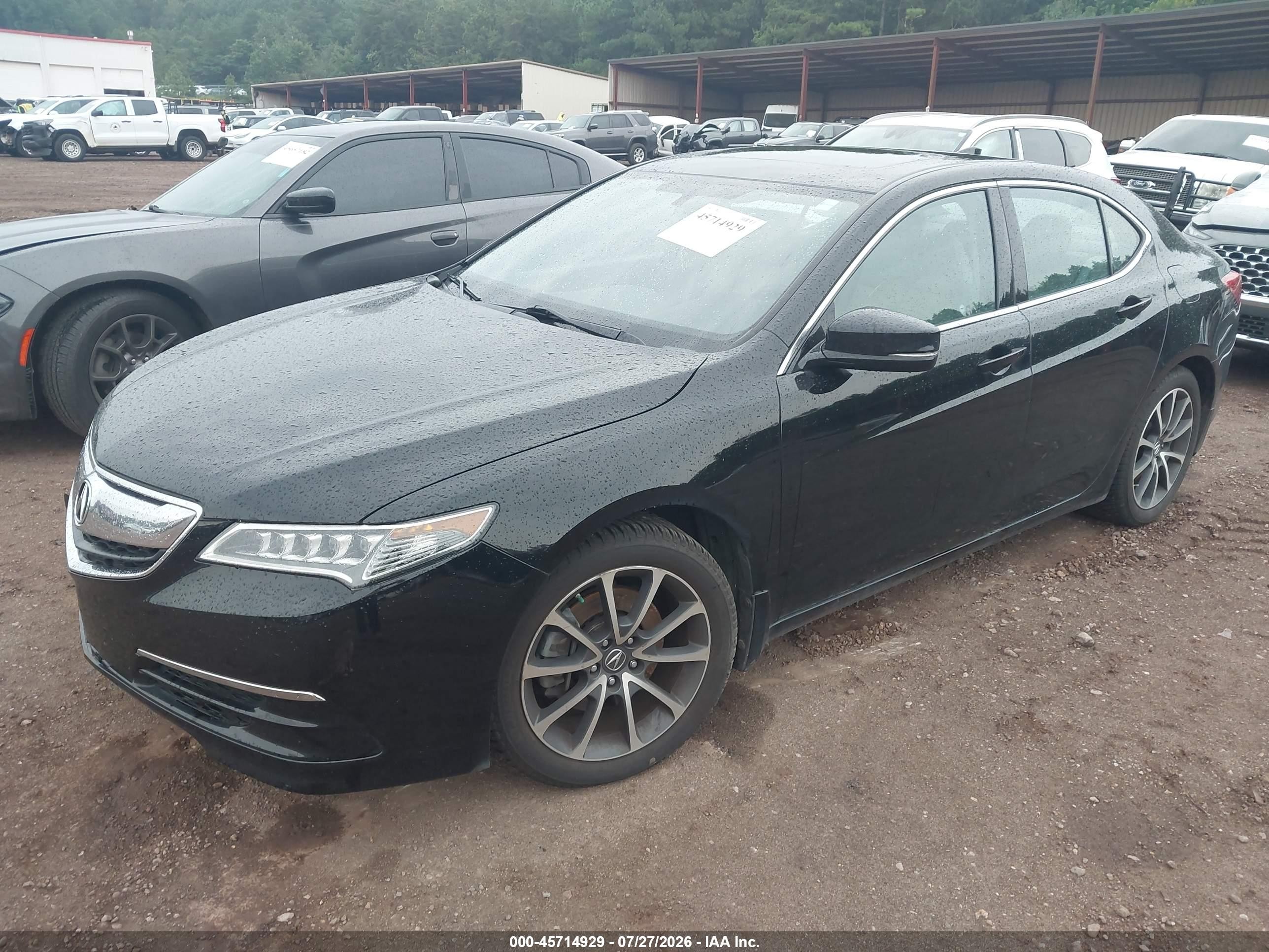 2015 Acura Tlx V6 Black vin: 19UUB2F3XFA023847