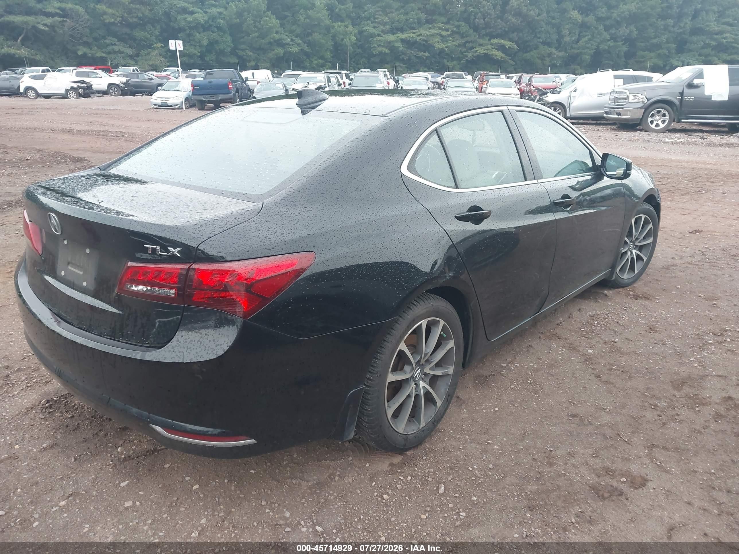 2015 Acura Tlx V6 Black vin: 19UUB2F3XFA023847