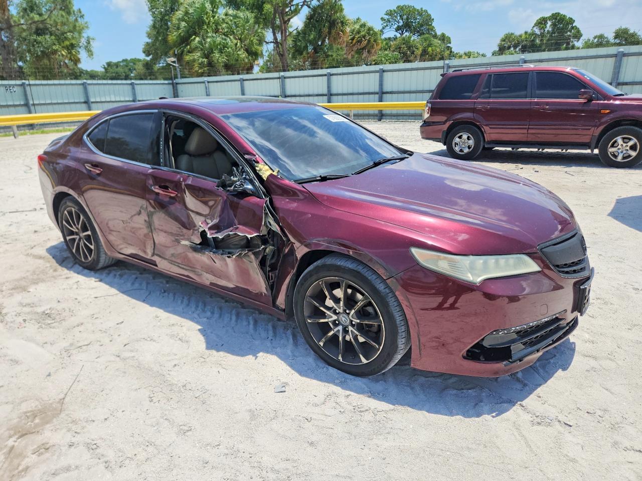 2015 Acura Tlx Tech Burgundy vin: 19UUB2F50FA001731