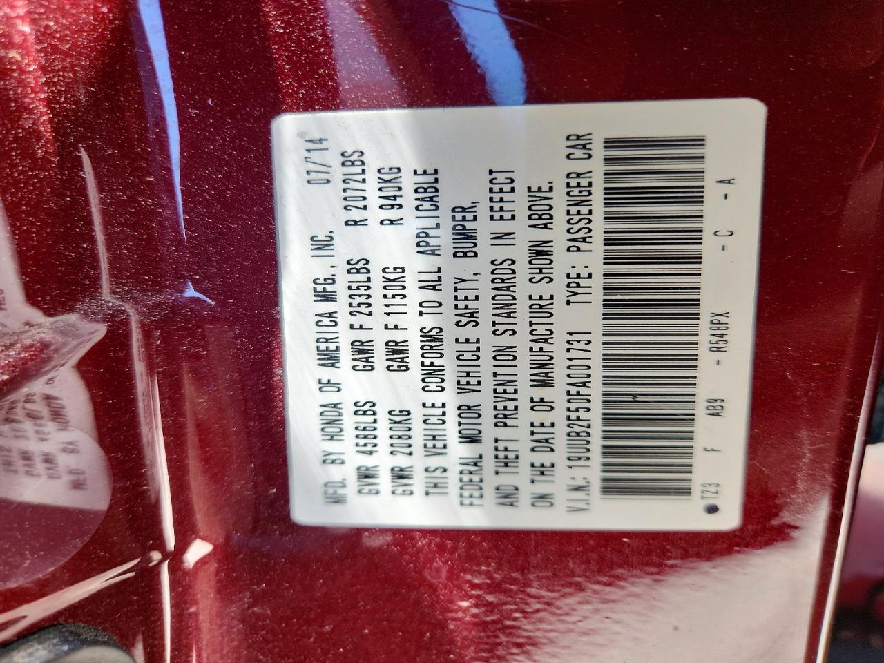 2015 Acura Tlx Tech Burgundy vin: 19UUB2F50FA001731