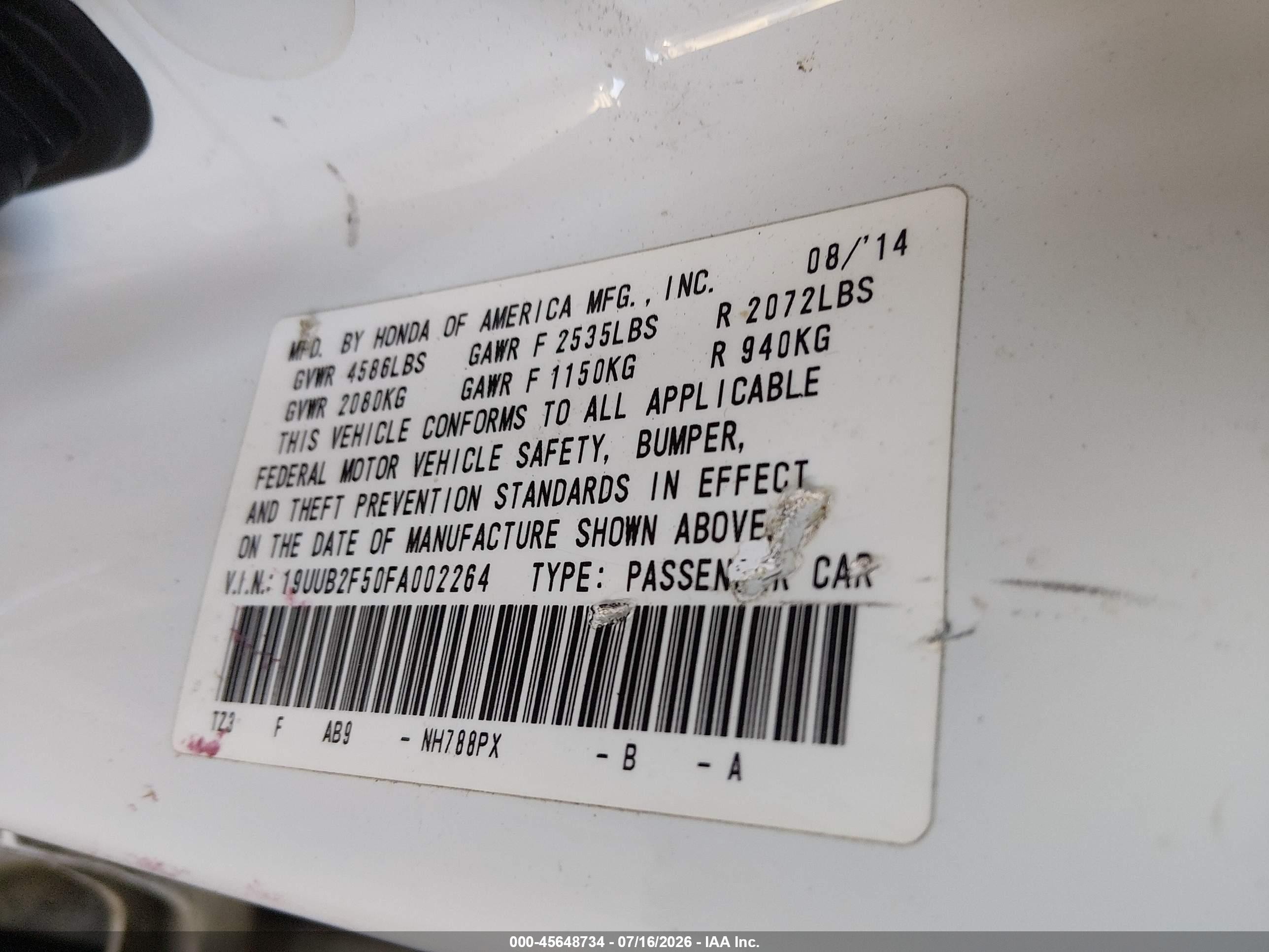 2015 Acura Tlx V6 Tech White vin: 19UUB2F50FA002264