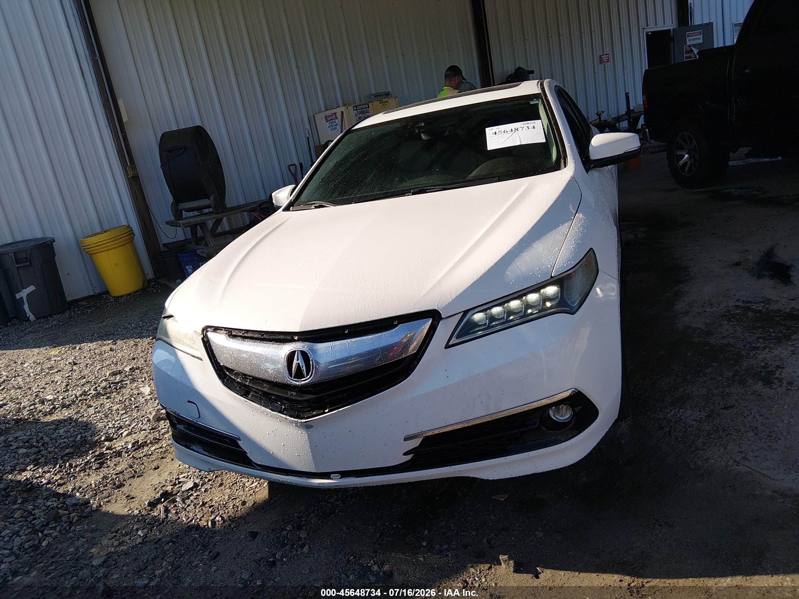 2015 Acura Tlx V6 Tech White vin: 19UUB2F50FA002264