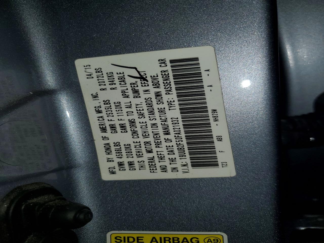 2015 Acura Tlx Tech Серебряный vin: 19UUB2F50FA021932