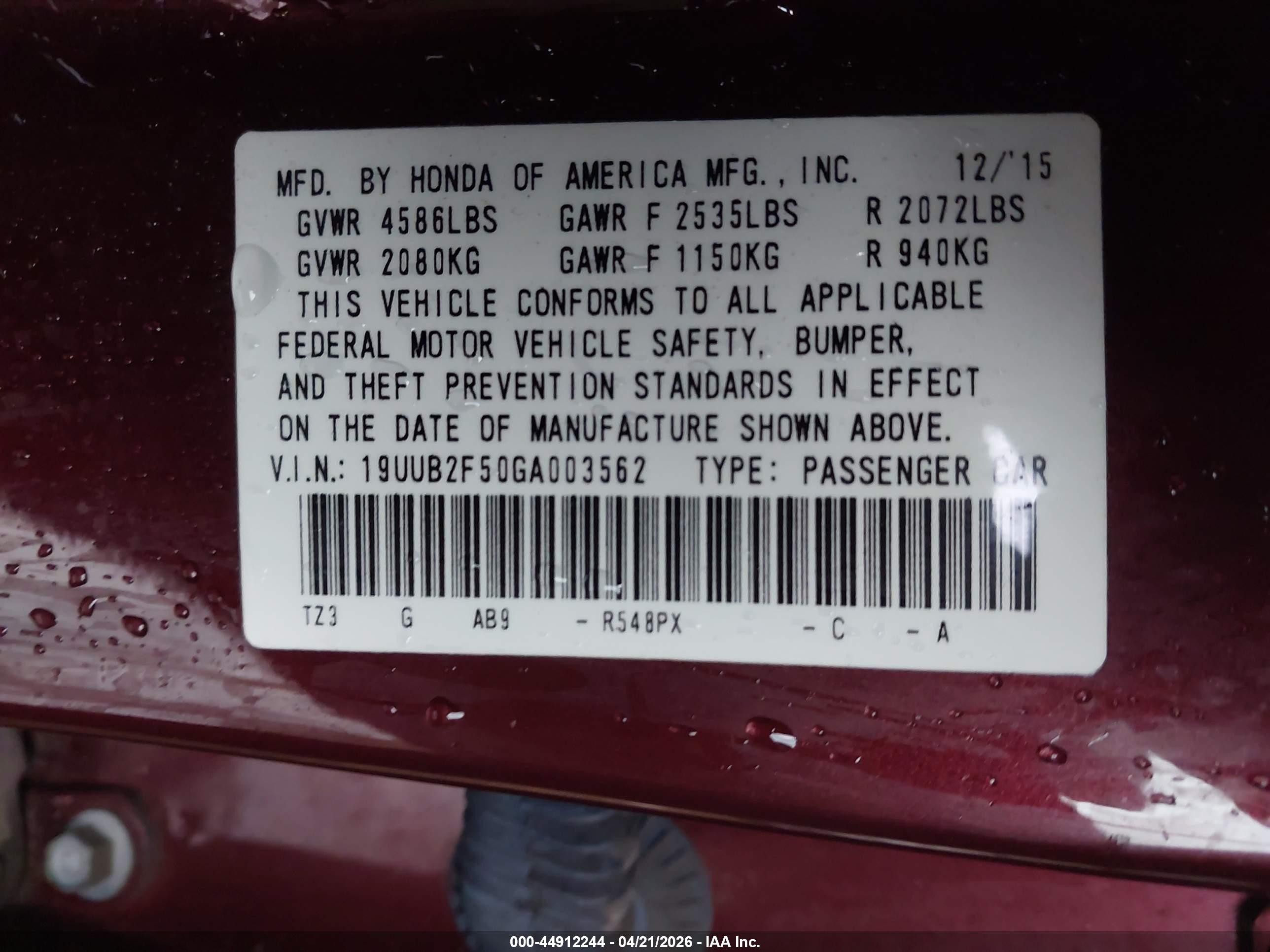 2016 Acura Tlx V6 Tech Maroon vin: 19UUB2F50GA003562