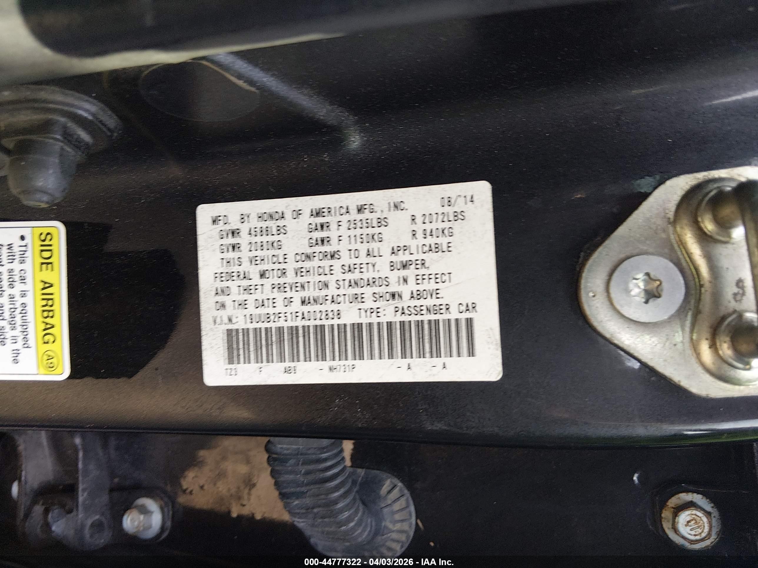 2015 Acura Tlx V6 Tech Black vin: 19UUB2F51FA002838
