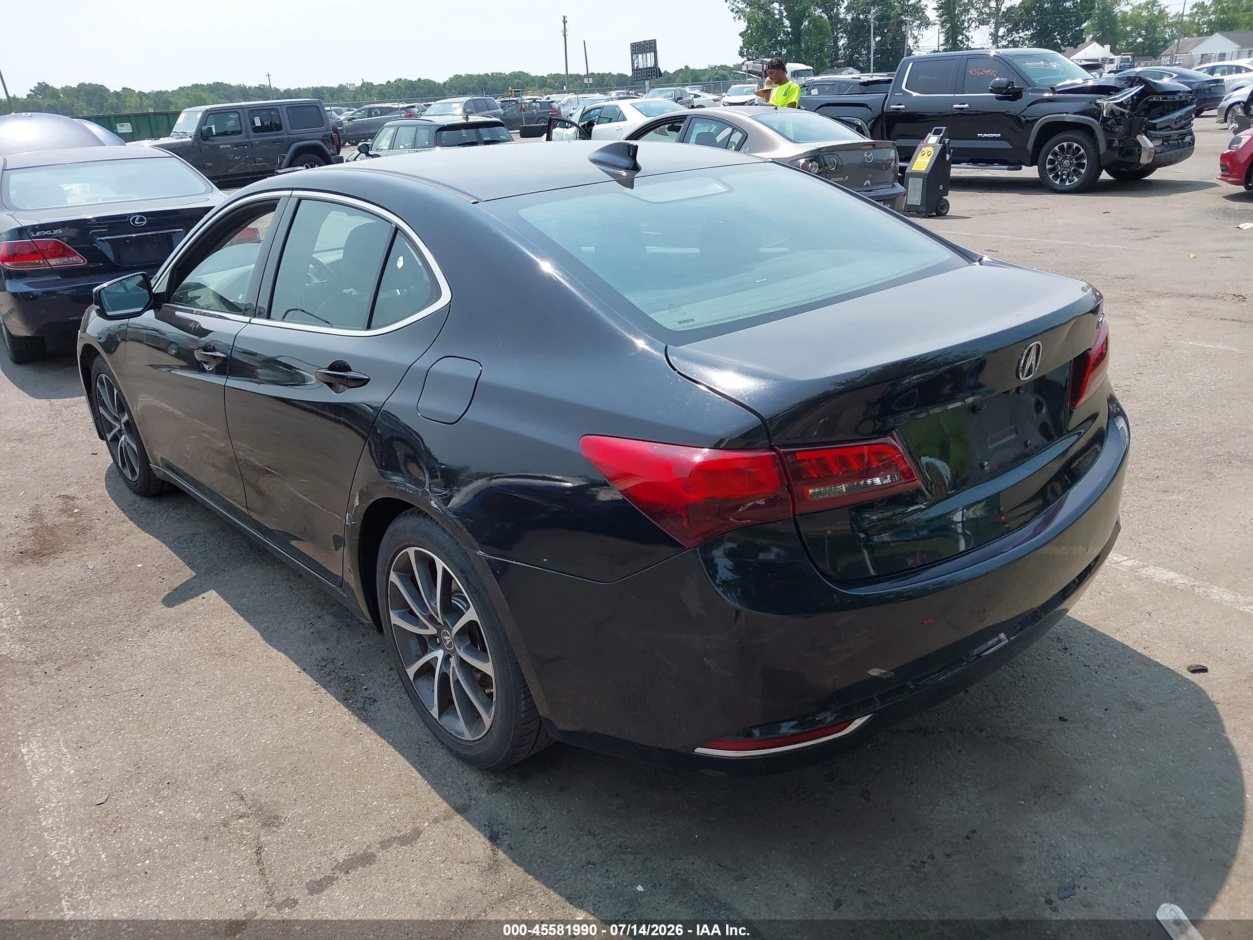 2015 Acura Tlx V6 Tech Черный vin: 19UUB2F52FA016991
