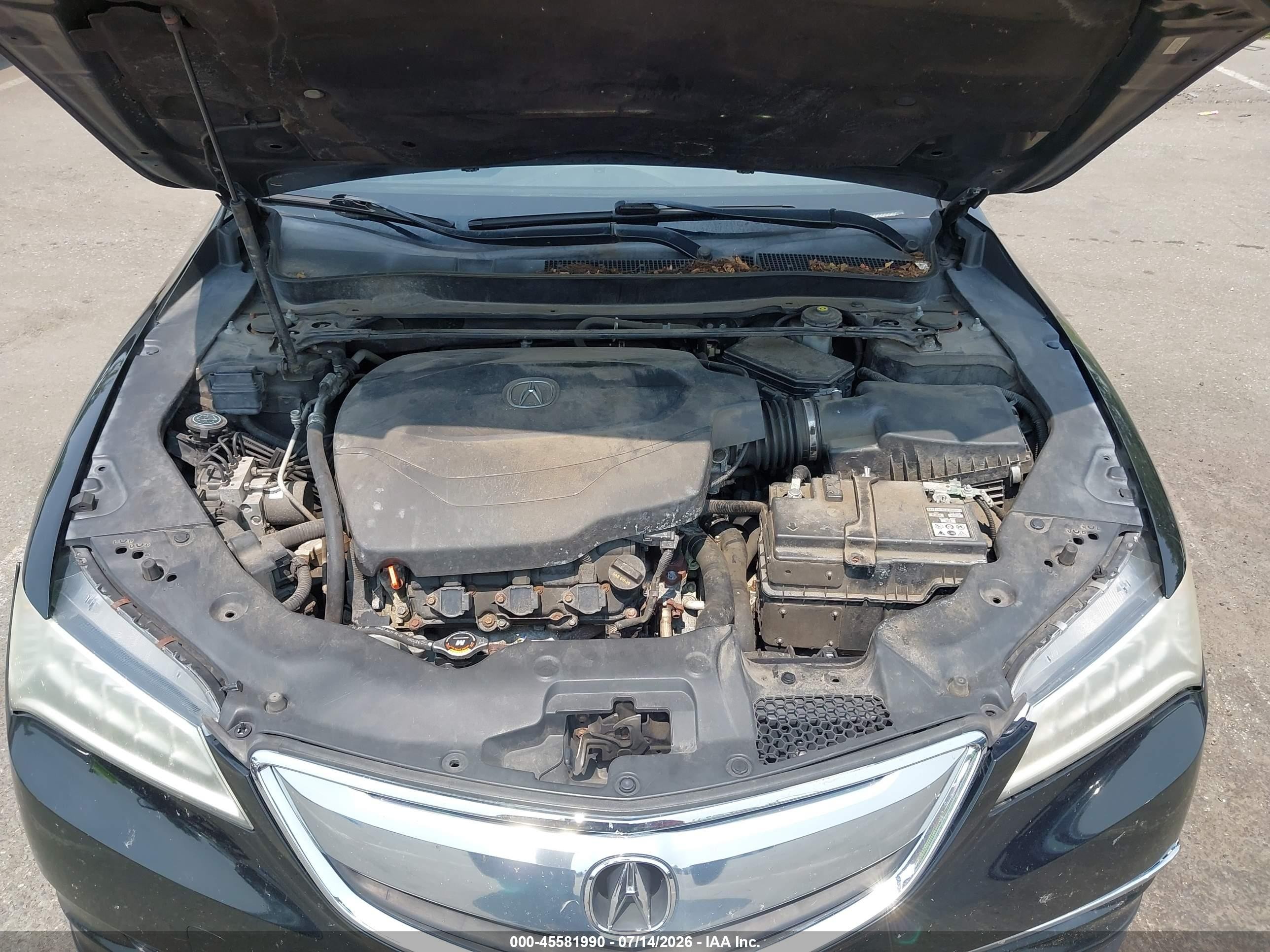 2015 Acura Tlx V6 Tech Черный vin: 19UUB2F52FA016991