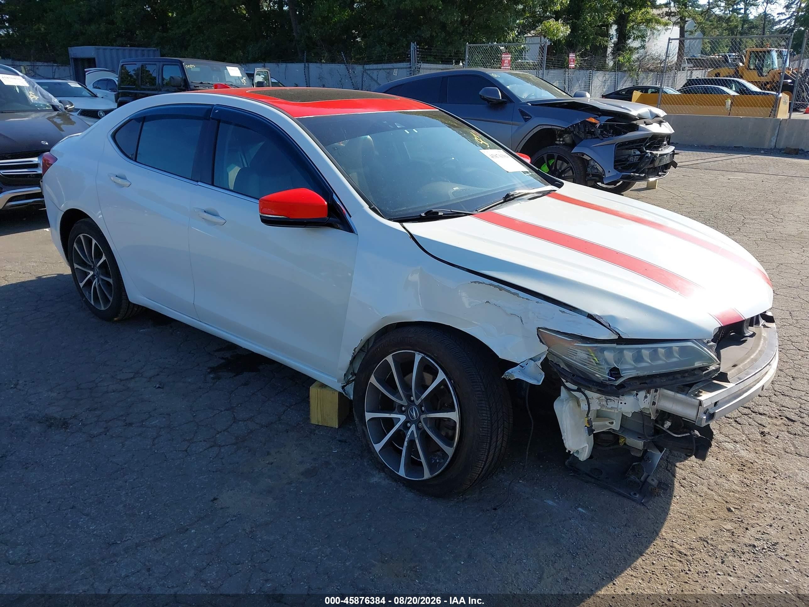 2015 Acura Tlx V6 Tech White vin: 19UUB2F53FA001920