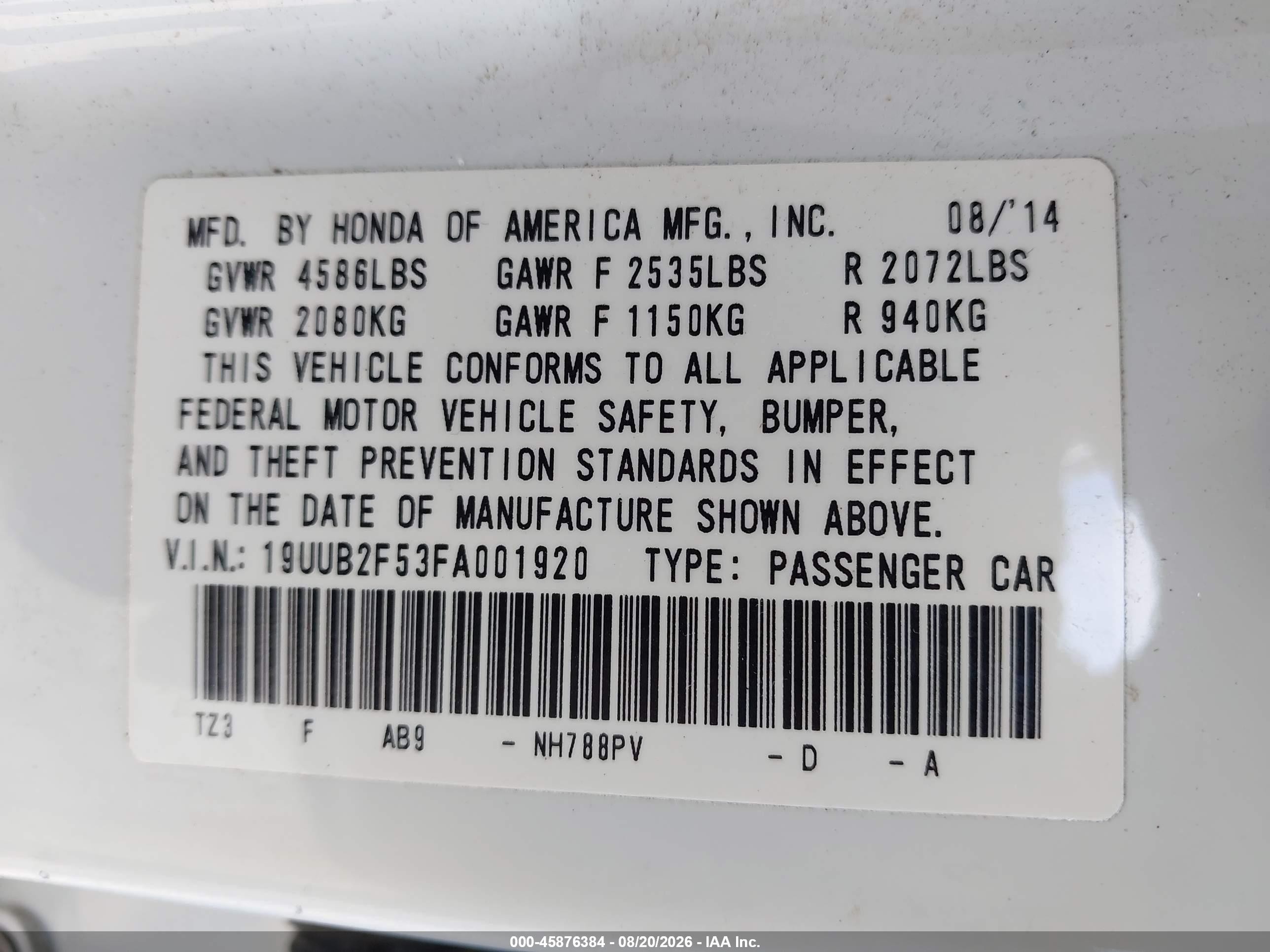 2015 Acura Tlx V6 Tech White vin: 19UUB2F53FA001920