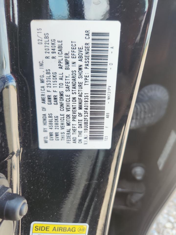 2015 Acura Tlx Tech Черный vin: 19UUB2F53FA019351