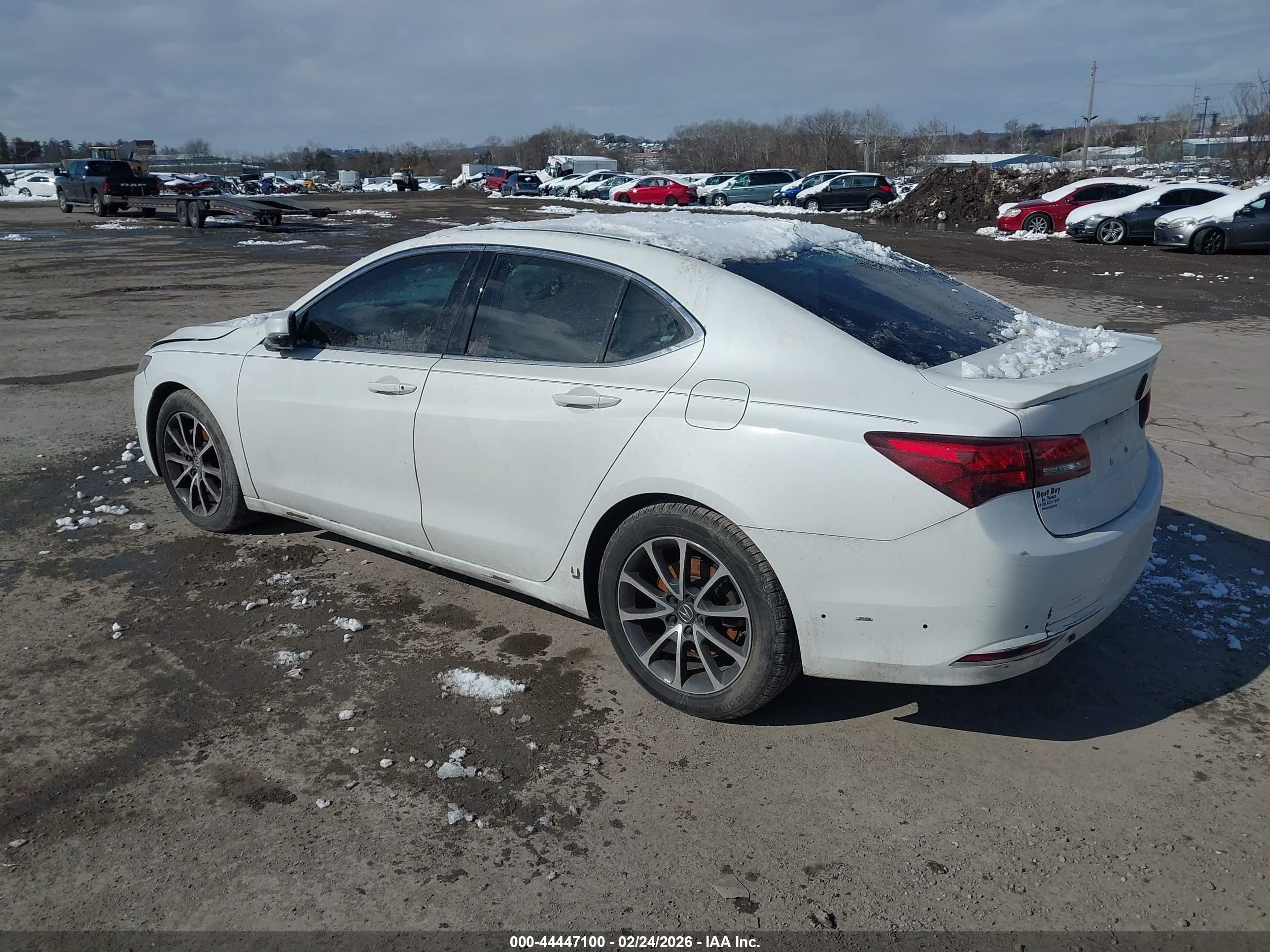 2015 Acura Tlx V6 Tech White vin: 19UUB2F53FA021262