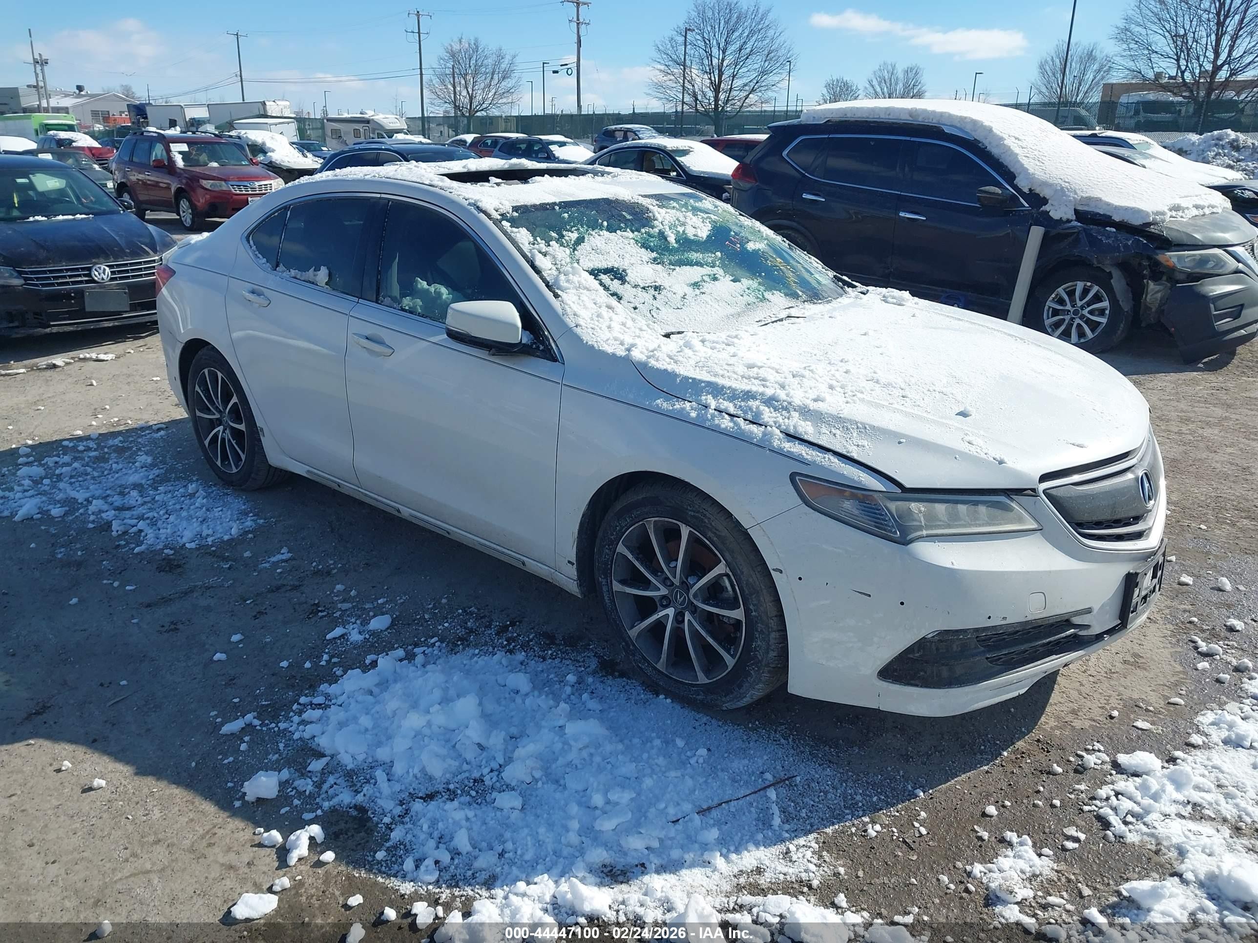 2015 Acura Tlx V6 Tech White vin: 19UUB2F53FA021262
