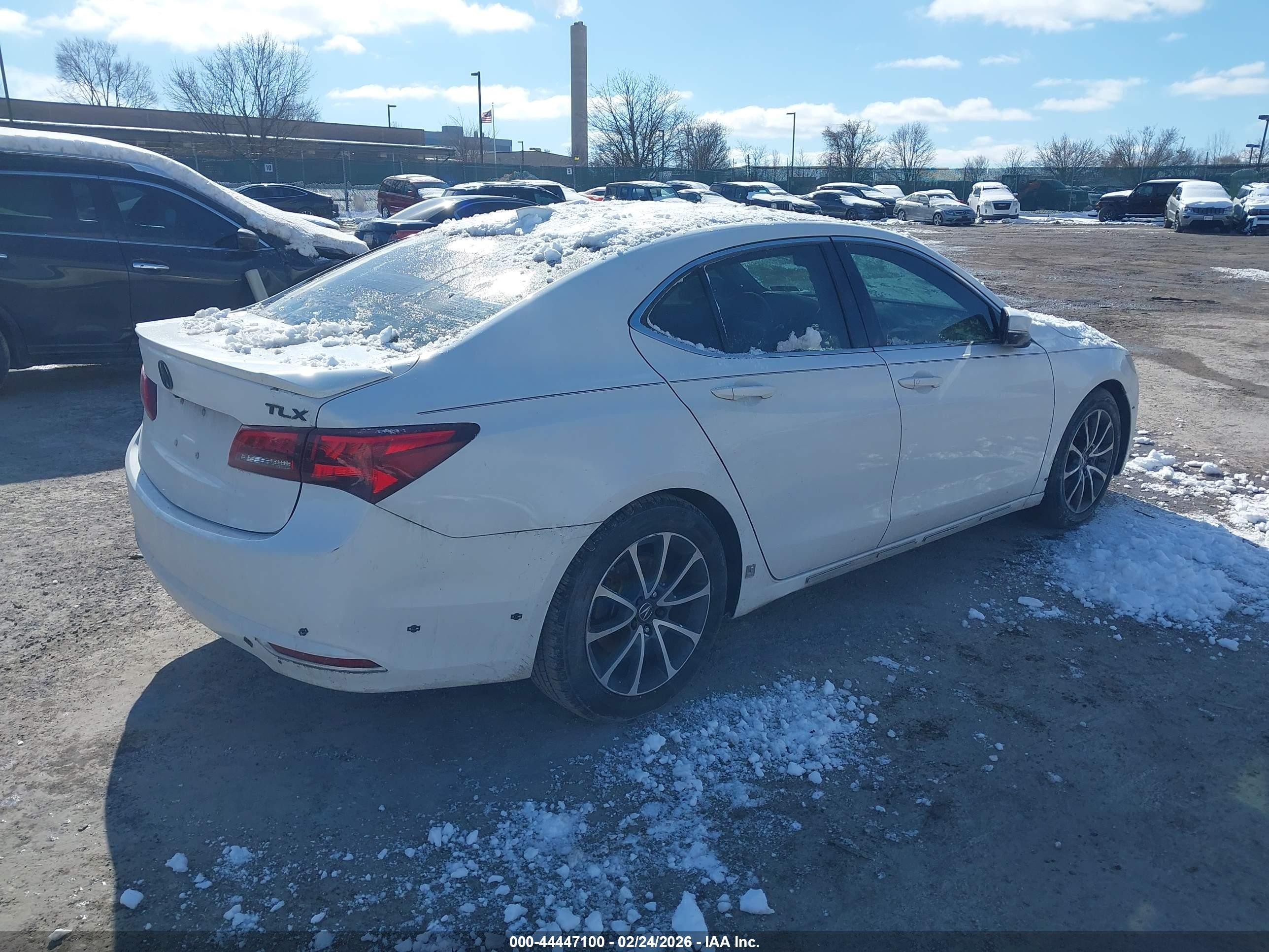 2015 Acura Tlx V6 Tech White vin: 19UUB2F53FA021262