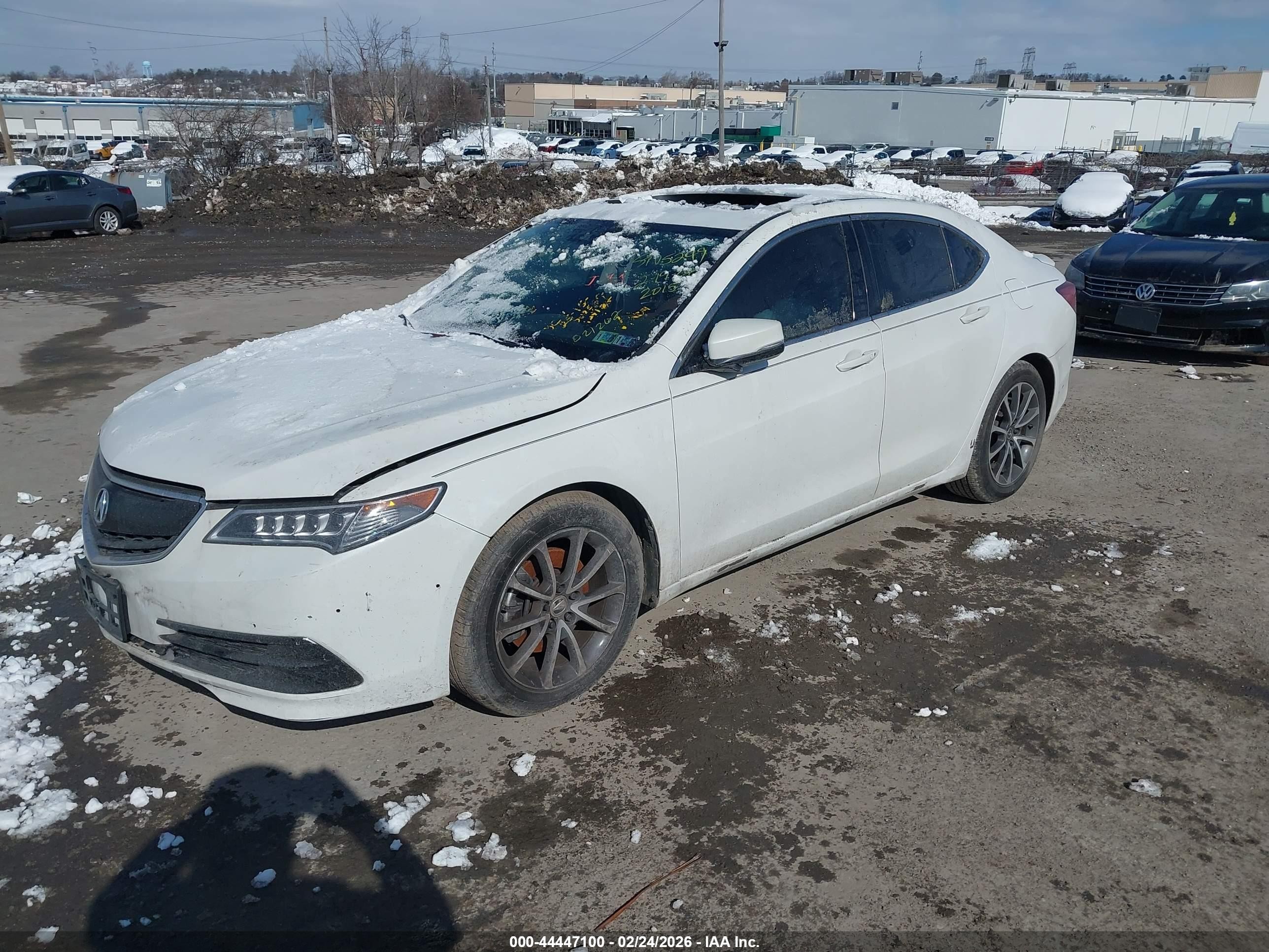 2015 Acura Tlx V6 Tech White vin: 19UUB2F53FA021262
