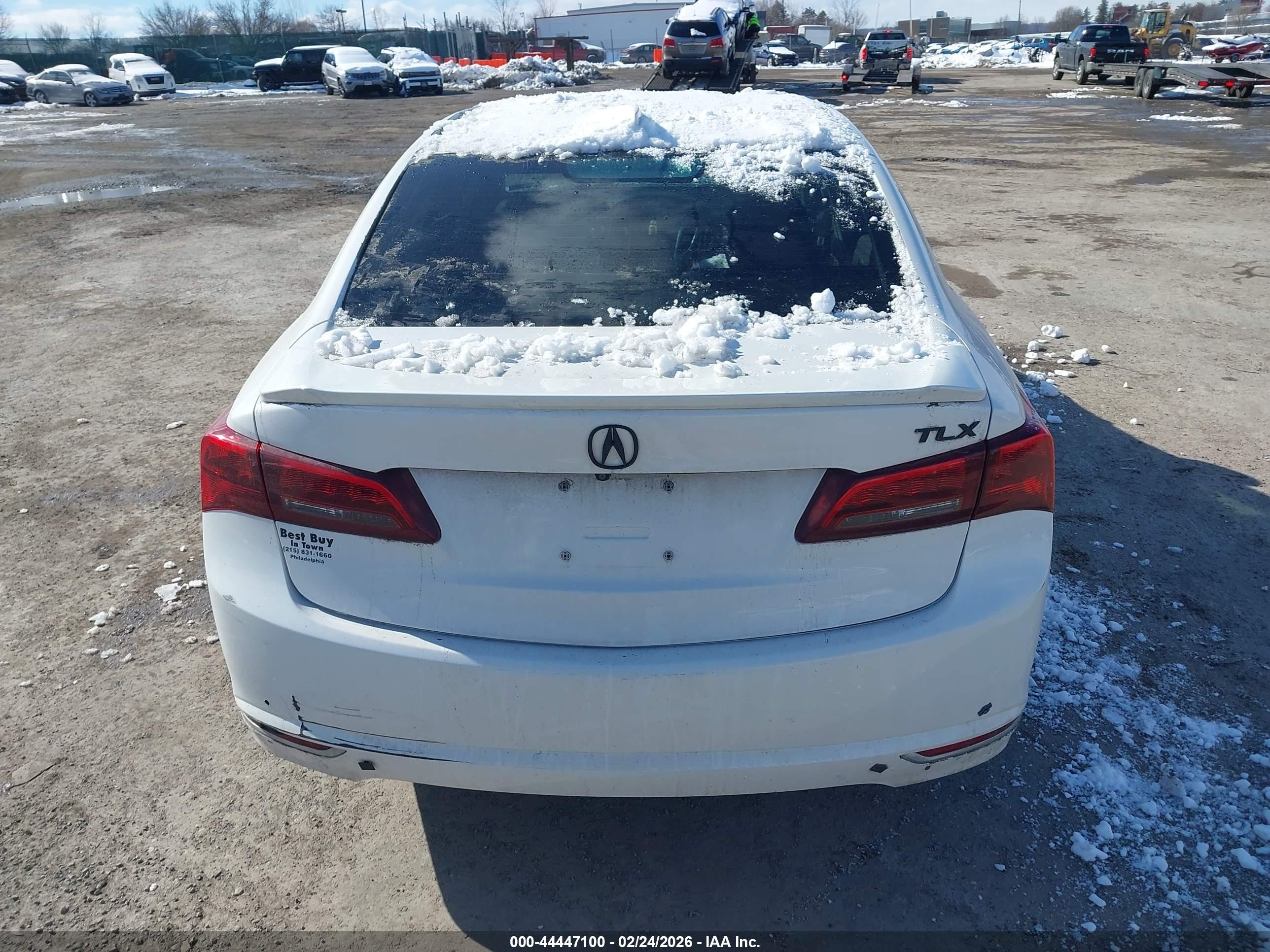 2015 Acura Tlx V6 Tech White vin: 19UUB2F53FA021262