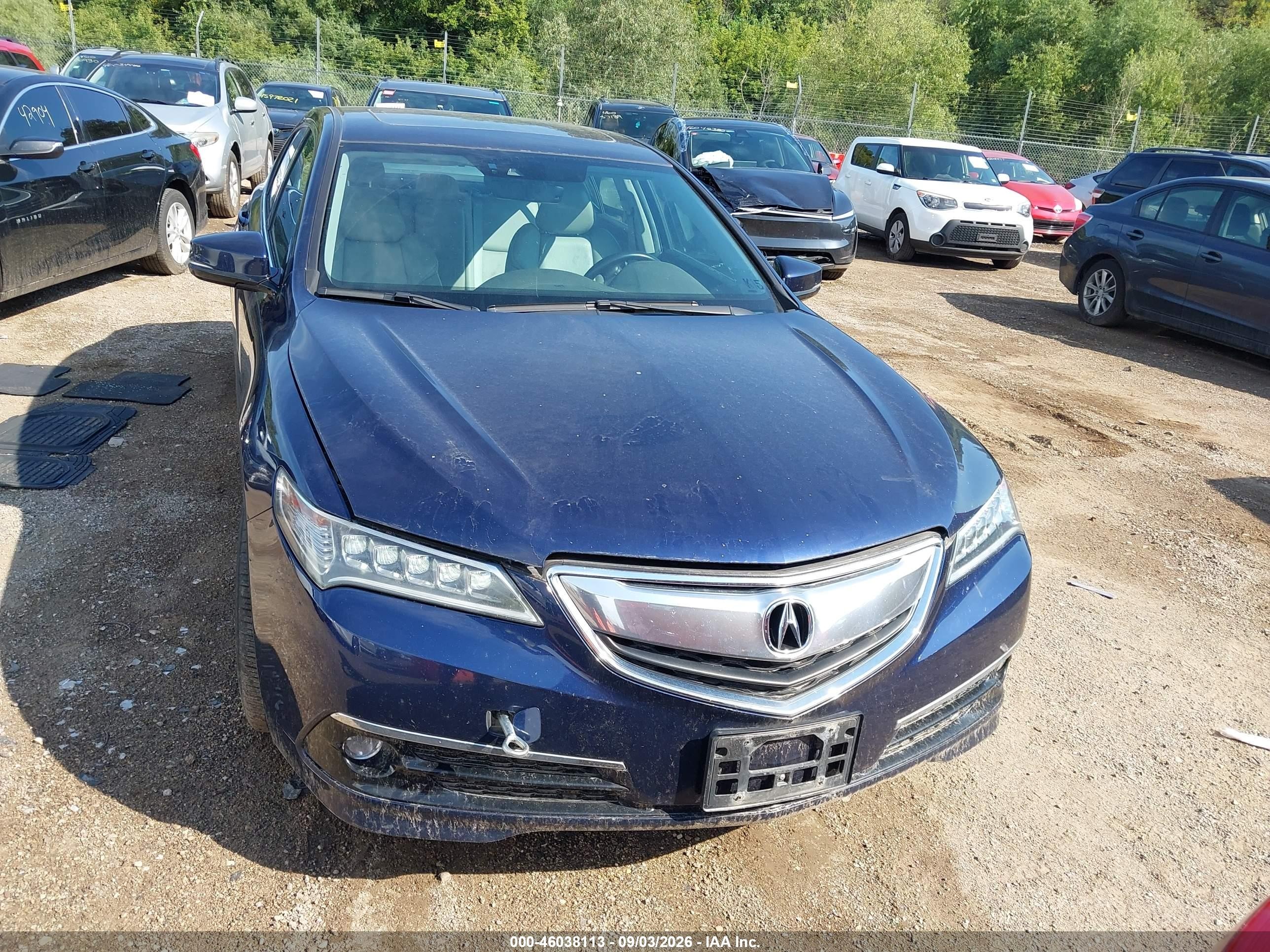 2015 Acura Tlx V6 Tech Синий vin: 19UUB2F54FA003515